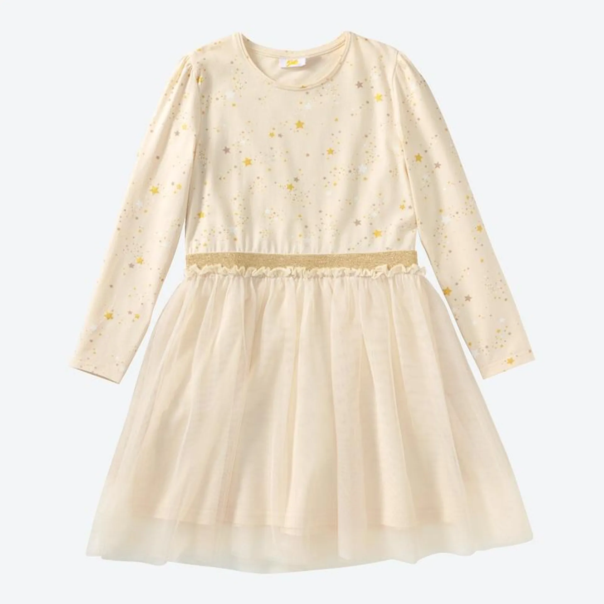 Kinder-Mädchen-Kleid mit Glitzerprint