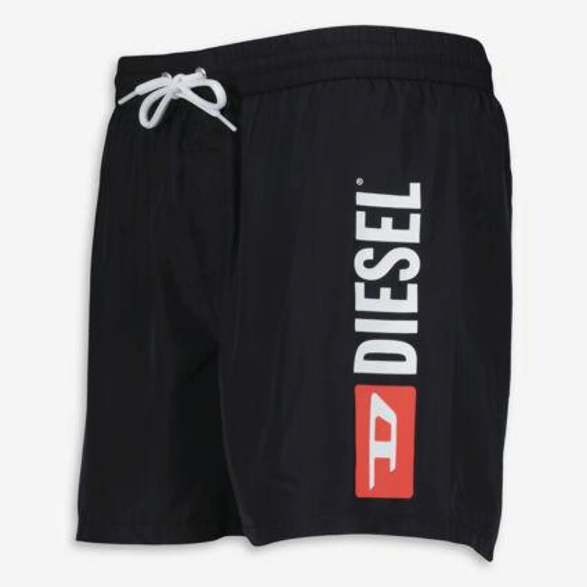 Schwarze Badeshorts mit Logodruck