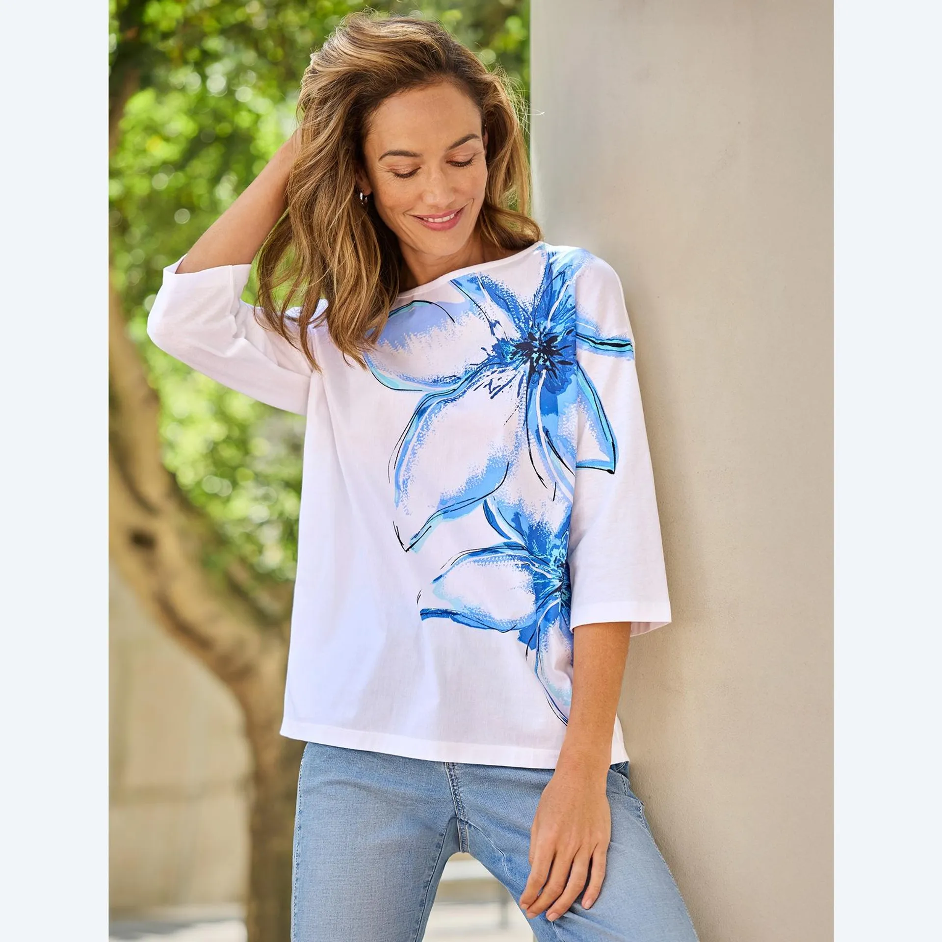 Damen-Langarmshirt aus Baumwolle