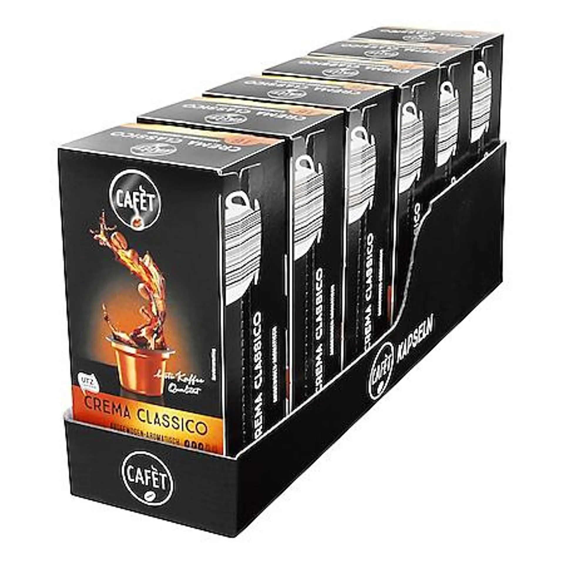 Cafet für Cremesso Crema Classico Kaffee 16 Kapseln 88 g, 6er Pack