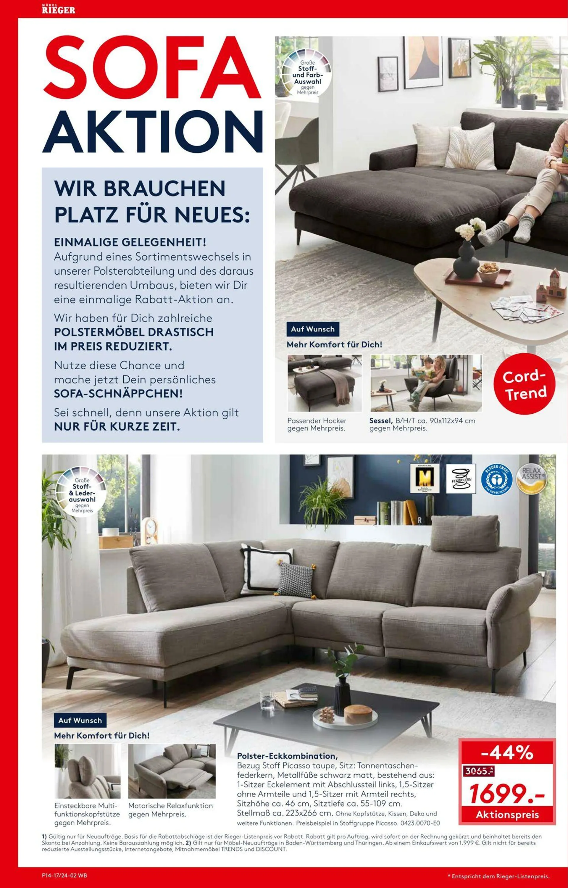 Möbel Rieger Aktueller Prospekt von 5. November bis 19. November 2025 - Prospekt seite 2