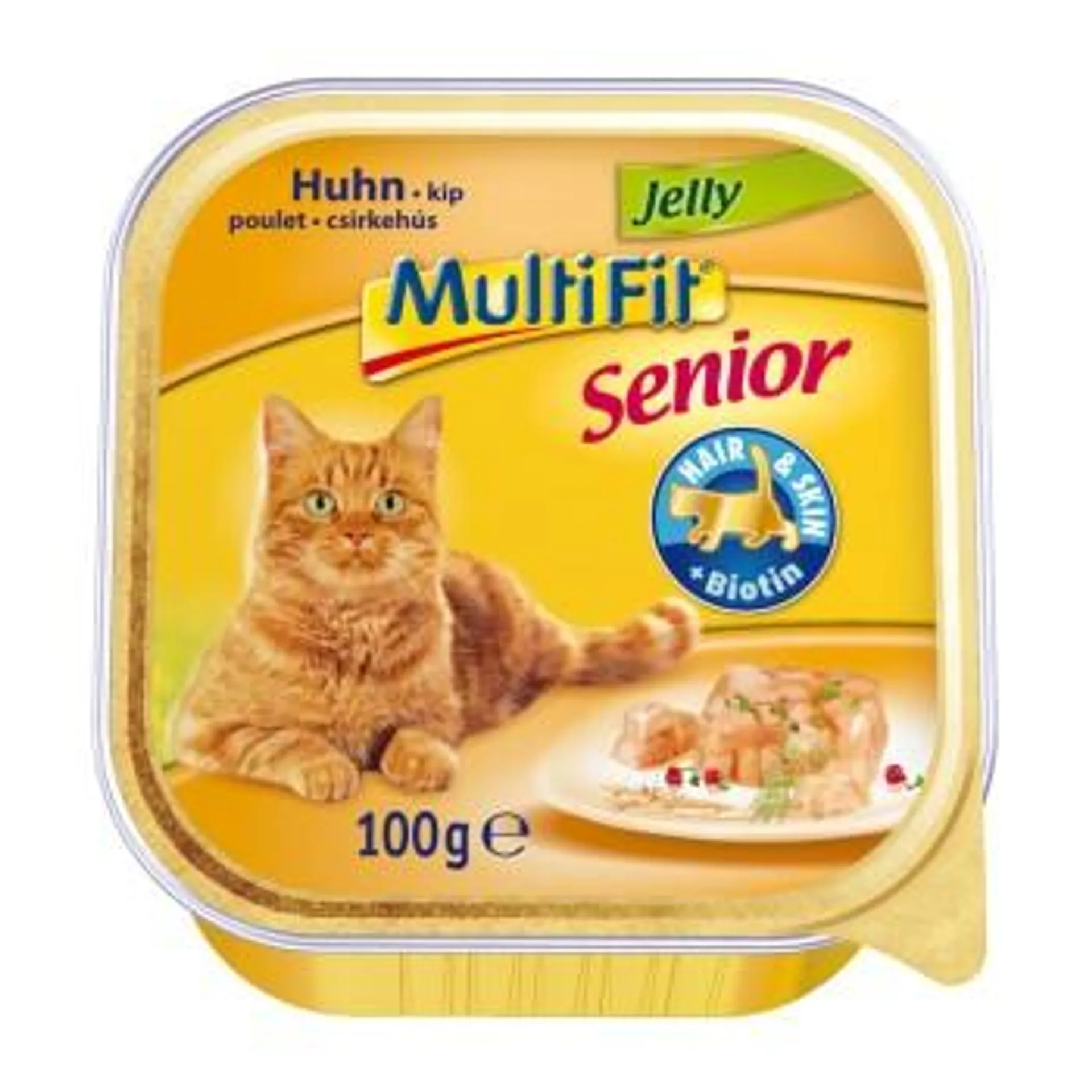 MultiFit Schale Senior Jelly Huhn 16x100 g