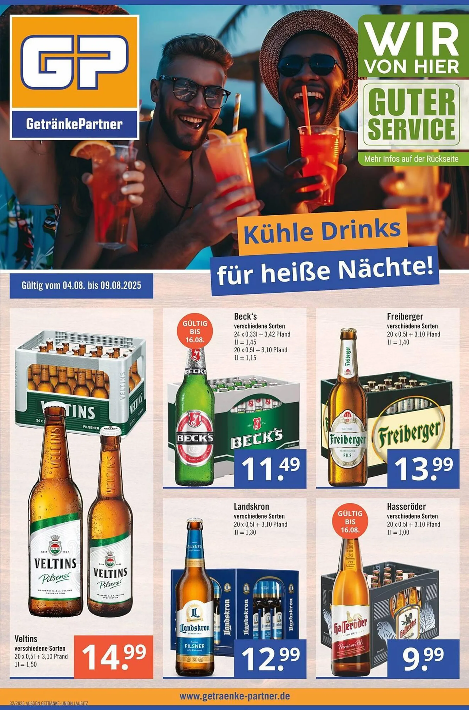 GetränkePartner Prospekt von 4. August bis 8. September 2025 - Prospekt seite 1