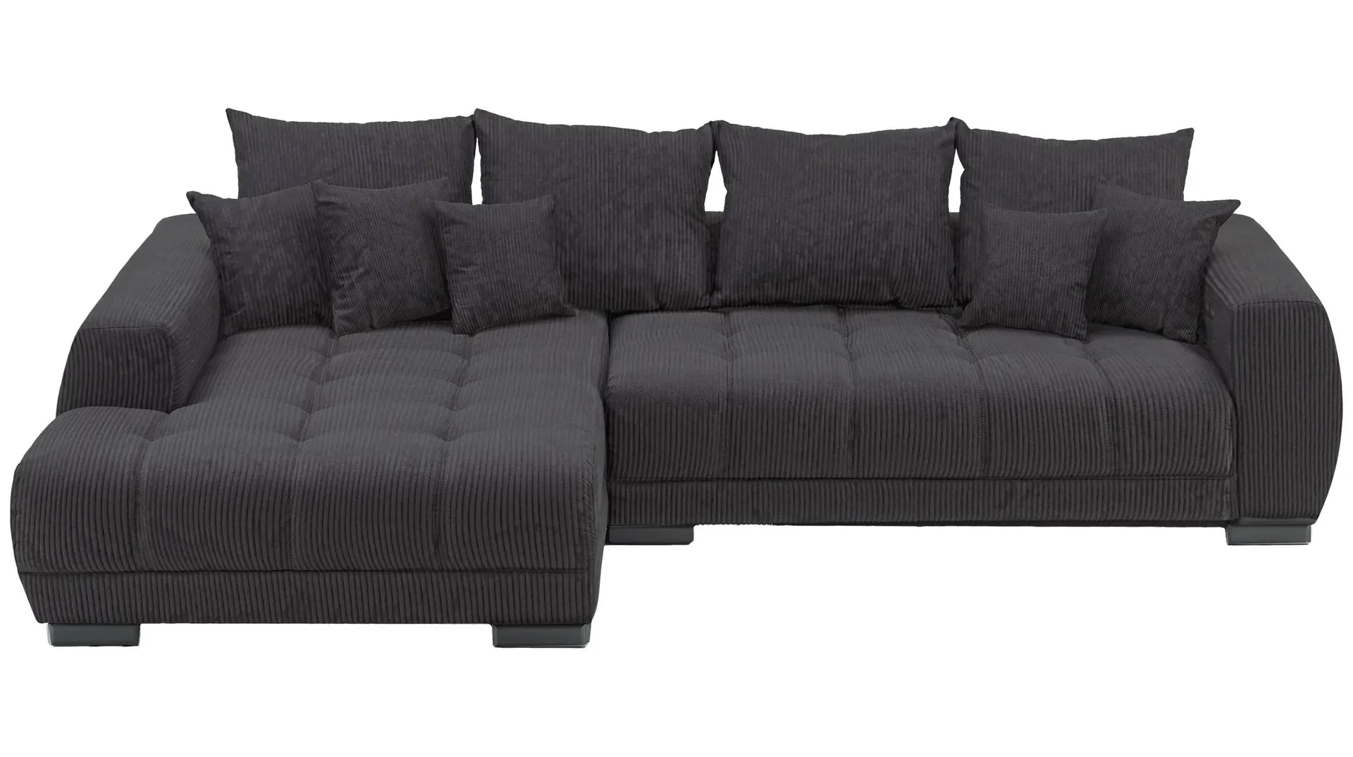 Ecksofa Cord grau 300 x 215 cm - ARTEMIS