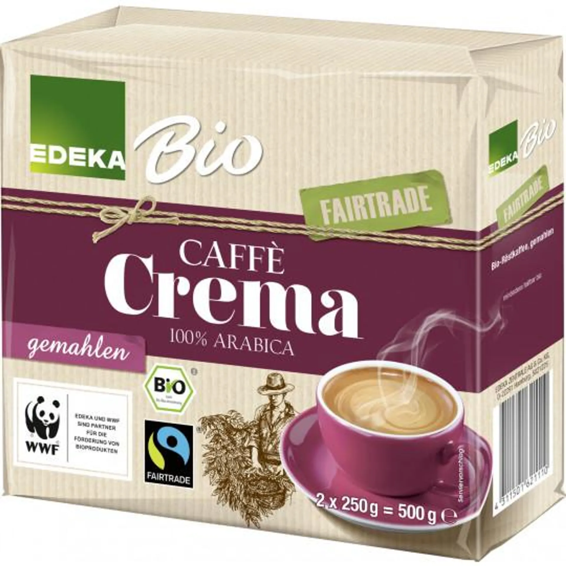 EDEKA Bio Caffe gemahlen Fairtrade 2x 250G