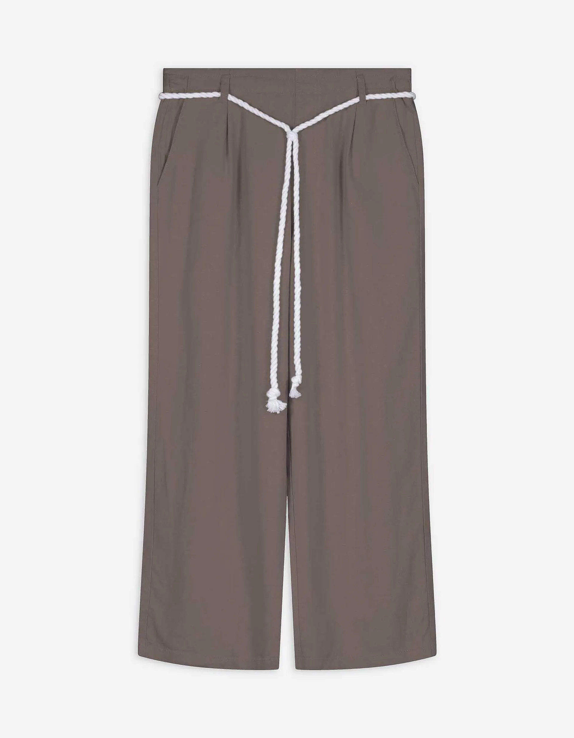 Culotte - Leinen-Mix - hellbraun