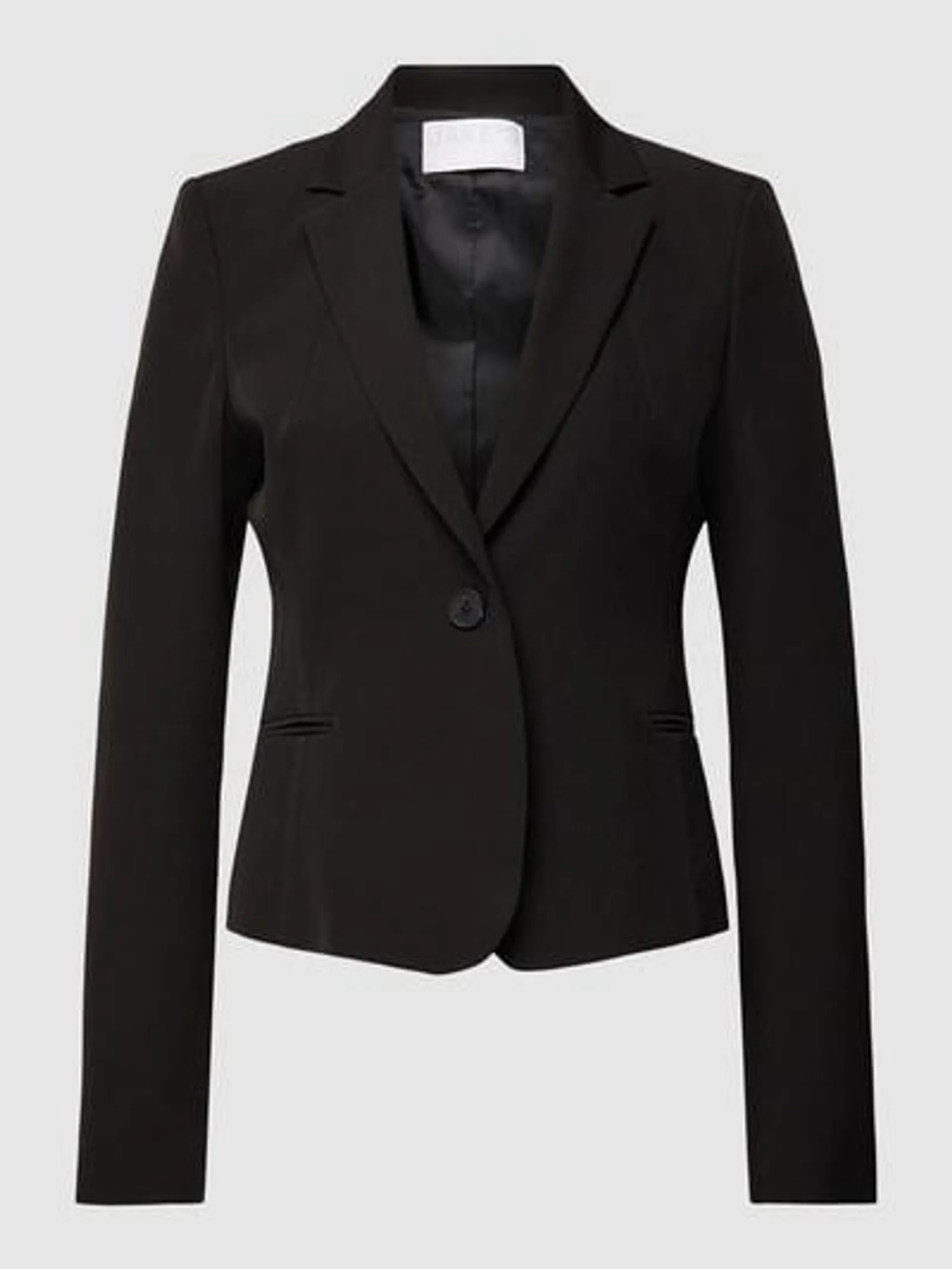 Blazer in unifarbenem Design in black