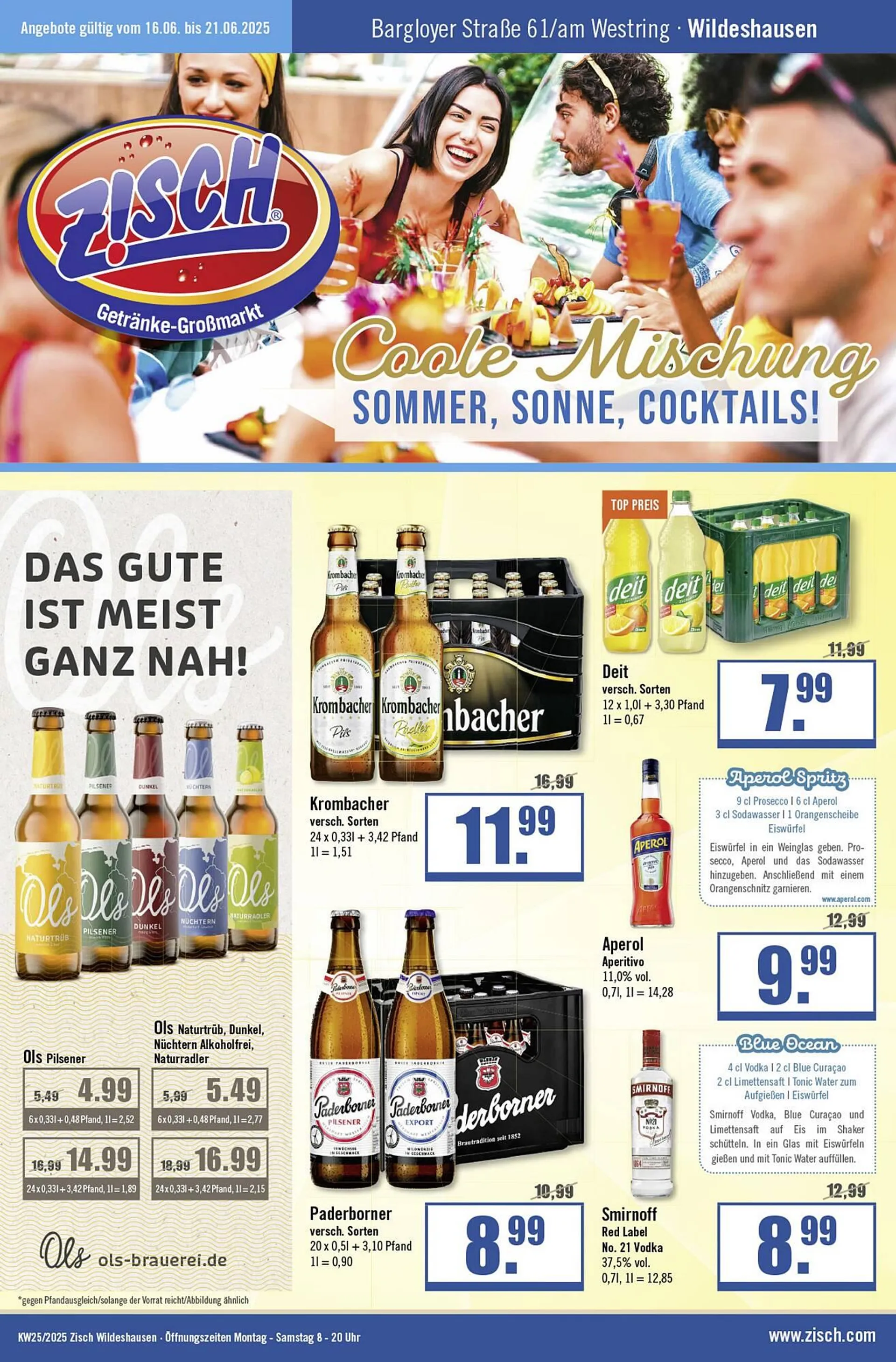 Zisch Prospekt von 16. Juni bis 21. Juni 2025 - Prospekt seite 1
