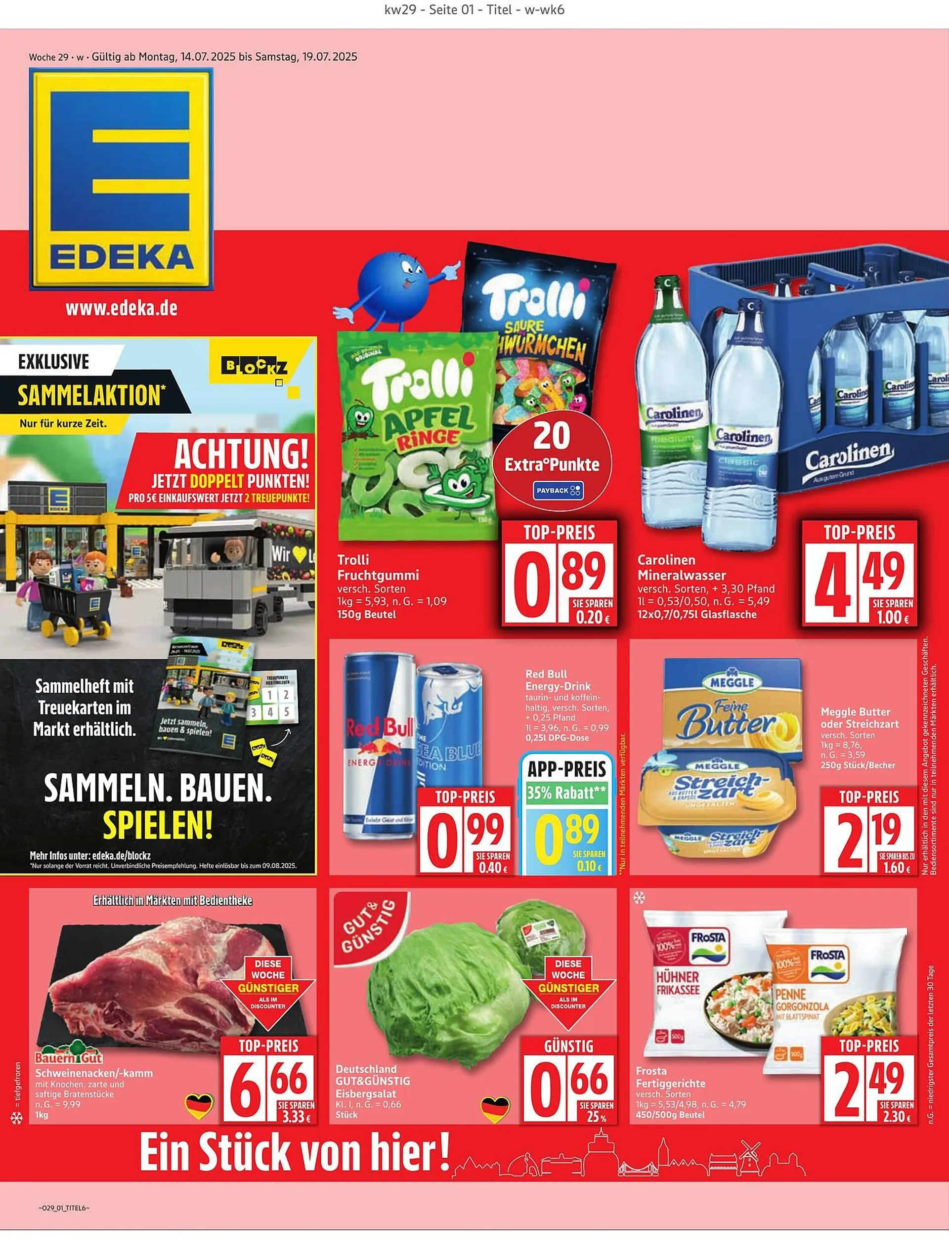 Edeka Prospekt von 14. Juli bis 19. Juli 2025 - Prospekt seite 1