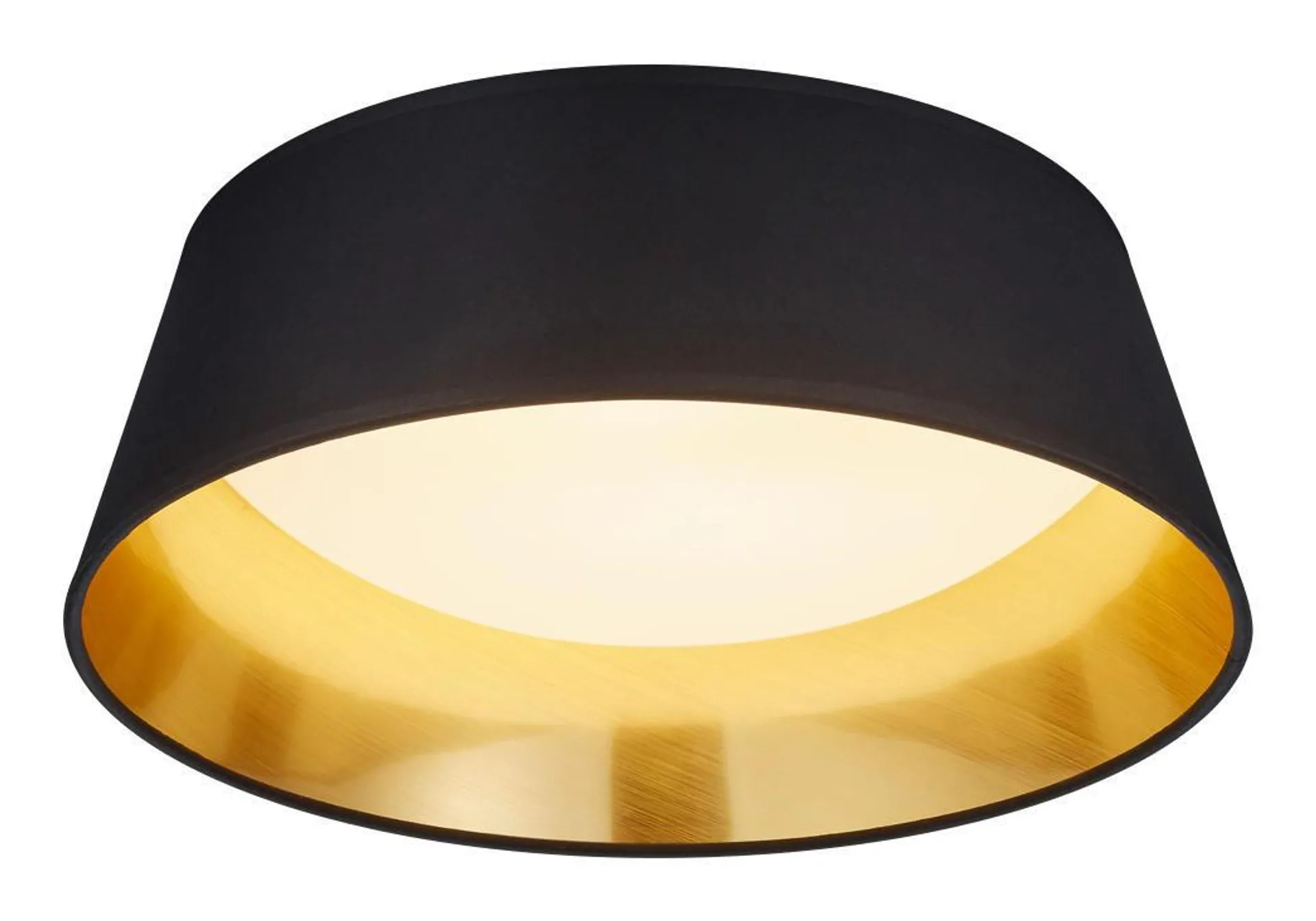 LED-Deckenleuchte R62871279 schwarz gold Stoff Kunststoff H/D: ca. 12x34 cm