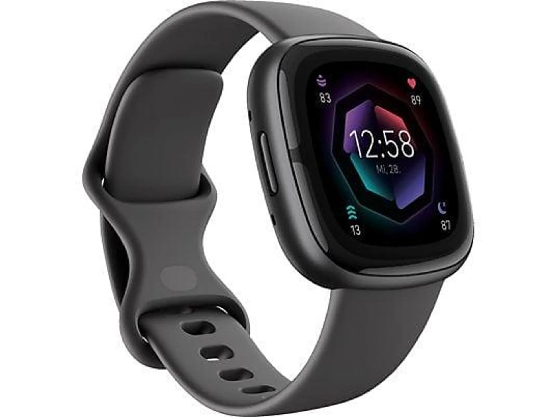 FITBIT Sense 2 Smartwatch Aluminium Elastomer, S/L, Shadow Grey/Graphite