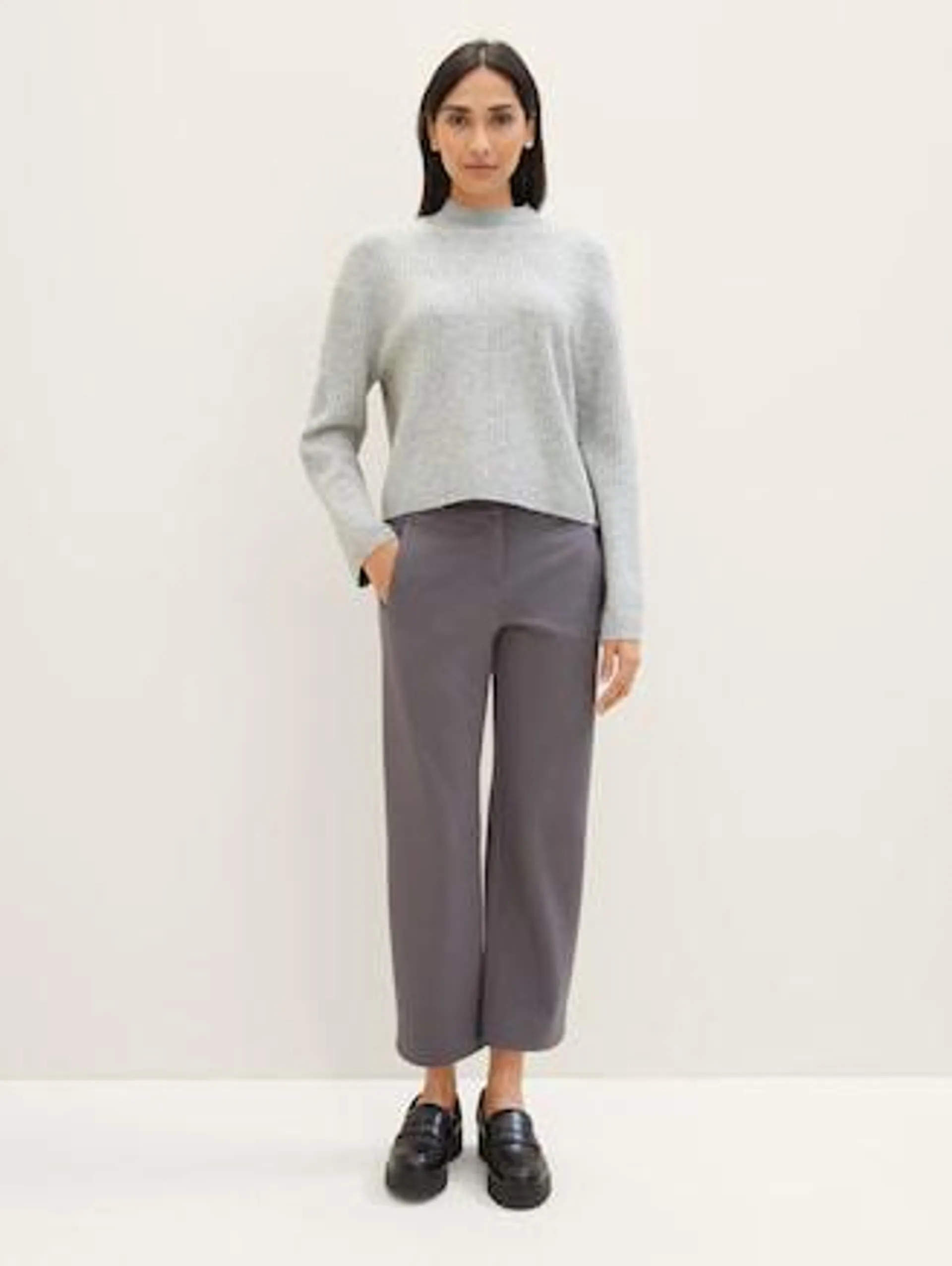 Cropped Mia straight trousers