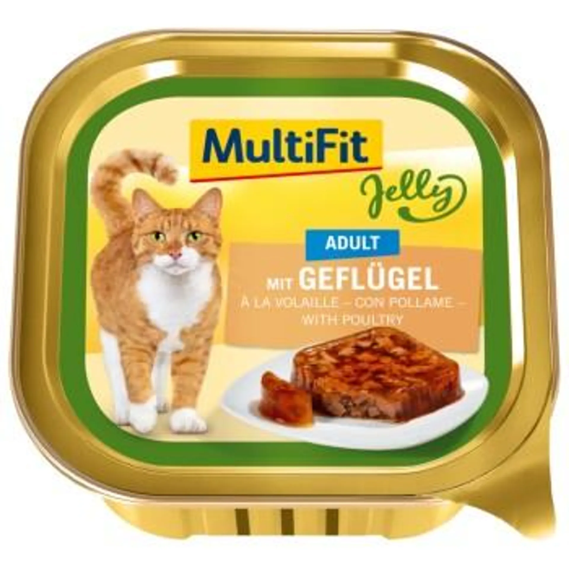 MultiFit Schale Adult Jelly Geflügel 16x100 g