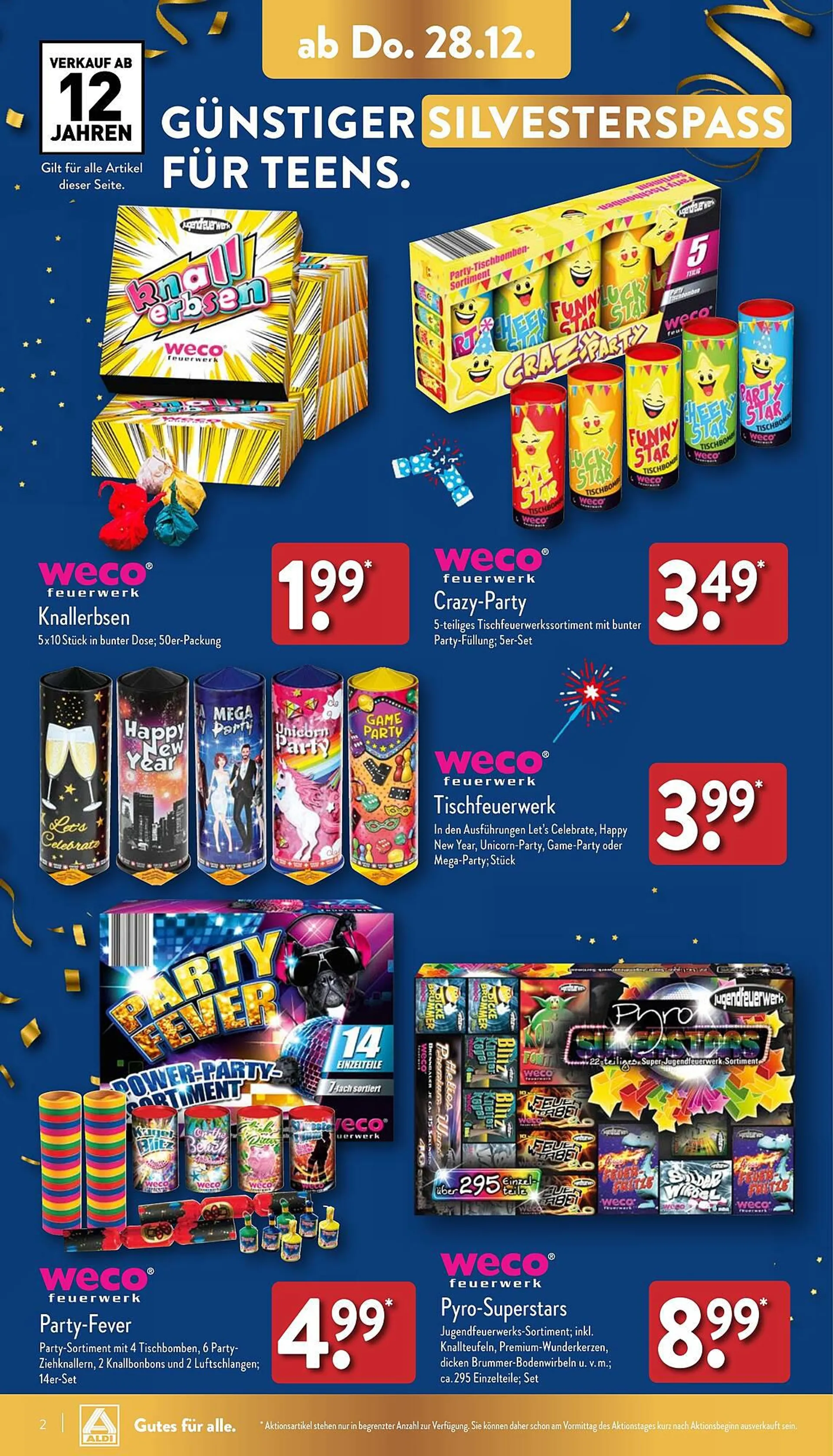 Aldi Nord Feuerwerk Prospekt von 28. Dezember bis 30. Dezember 2023 - Prospekt seite 2