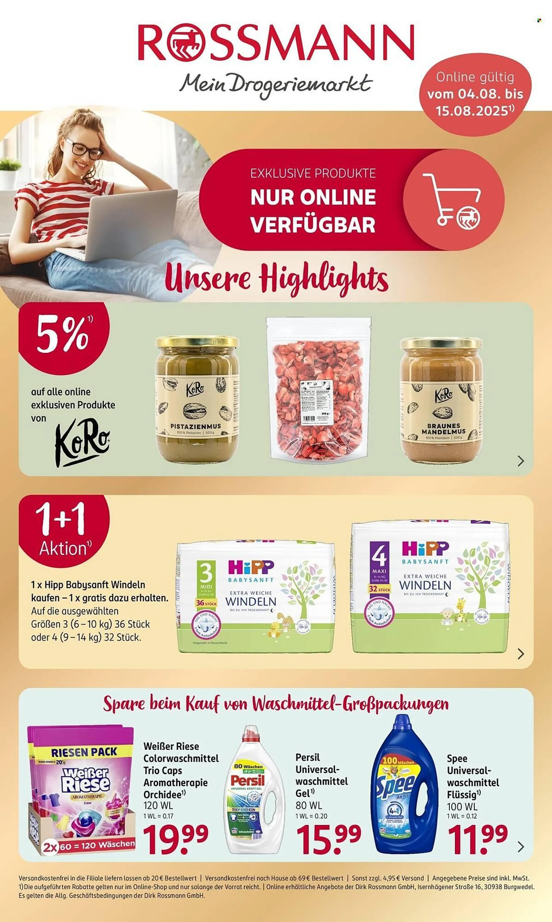 Rossmann Prospekt von 4. August bis 15. August 2025 - Prospekt seite 1
