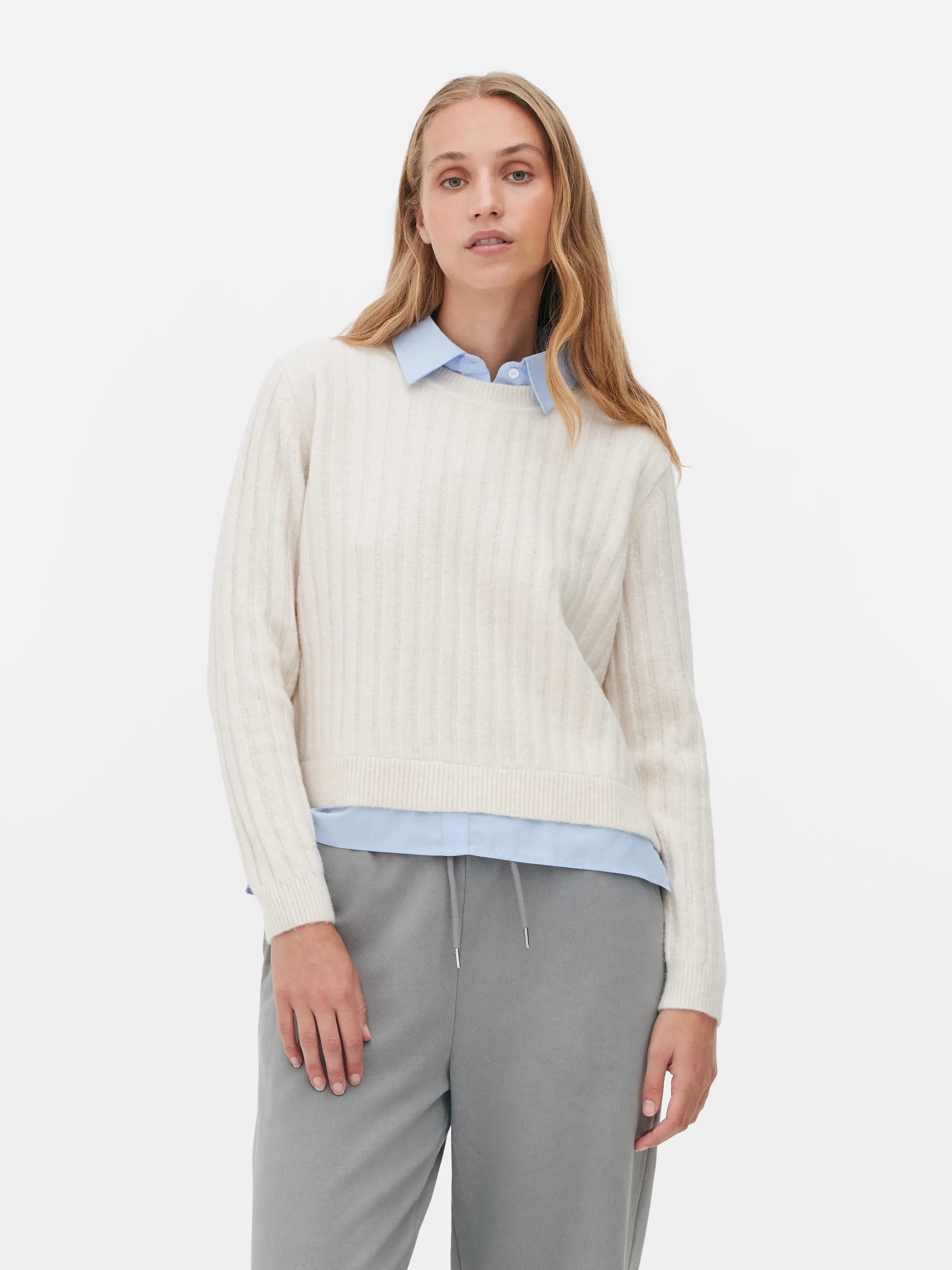 2-in-1-Hemdpullover