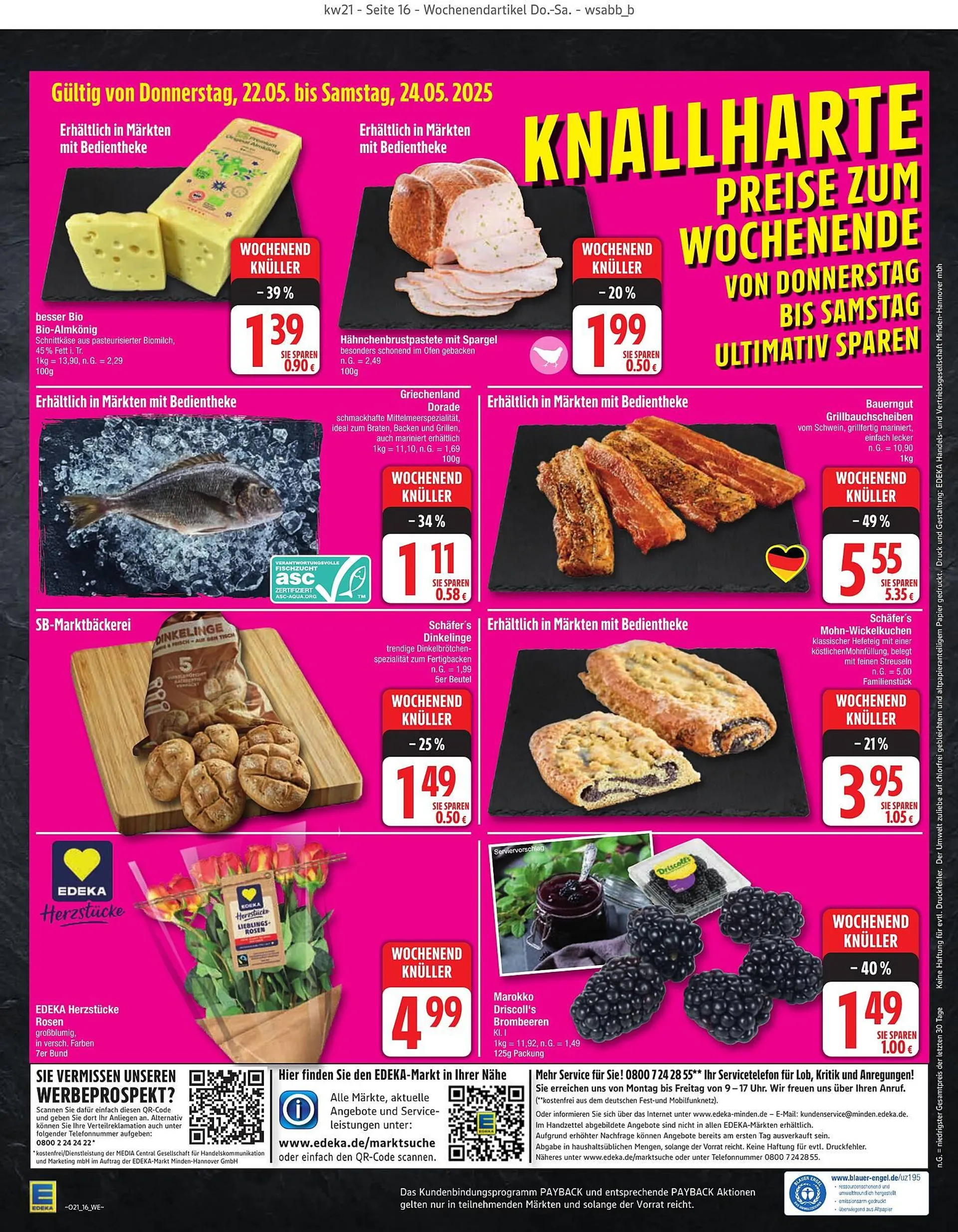 Edeka Prospekt von 18. Mai bis 24. Mai 2025 - Prospekt seite 16