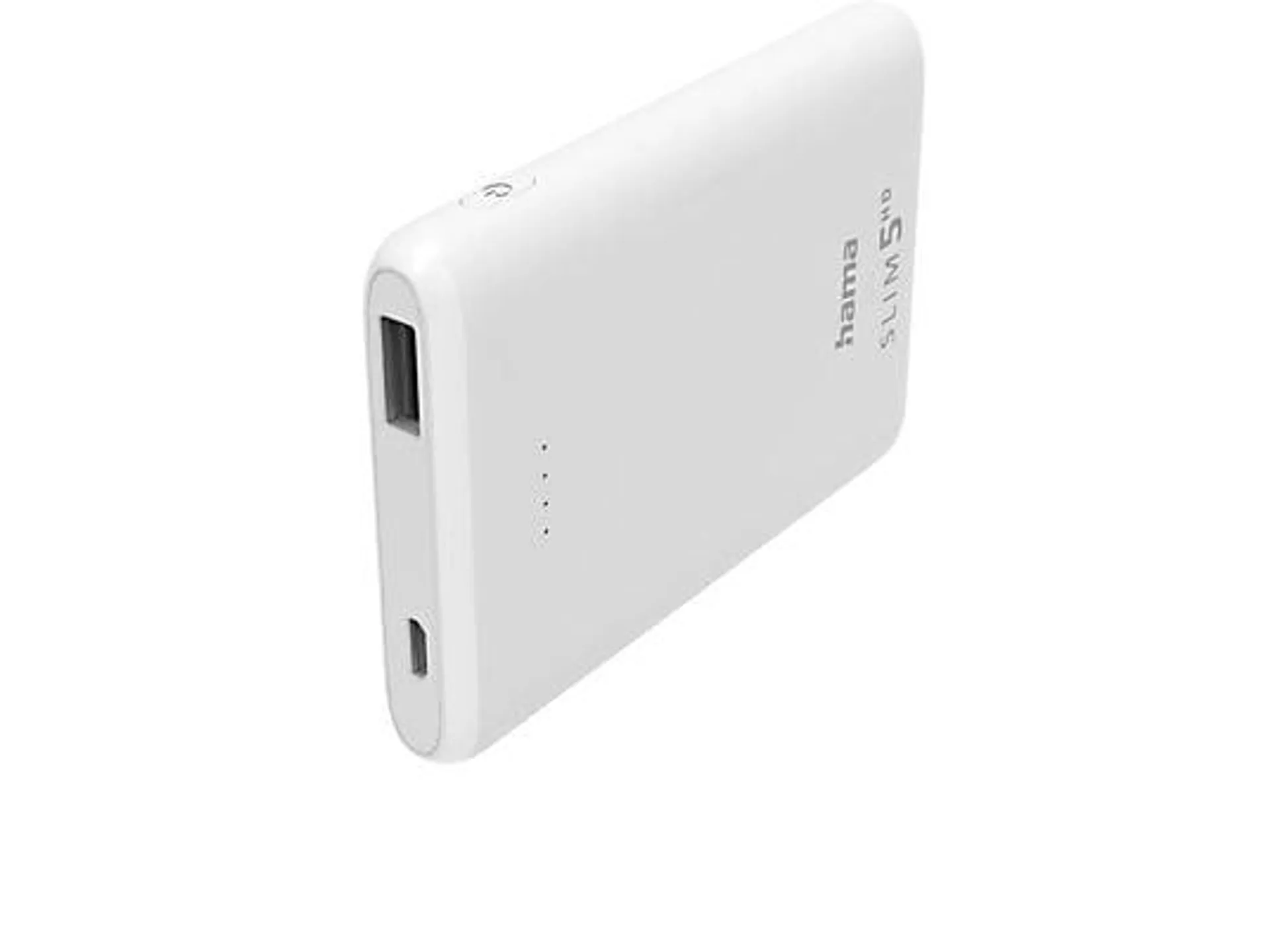 HAMA Slim 5HD Powerbank 5000 mAh Weiß