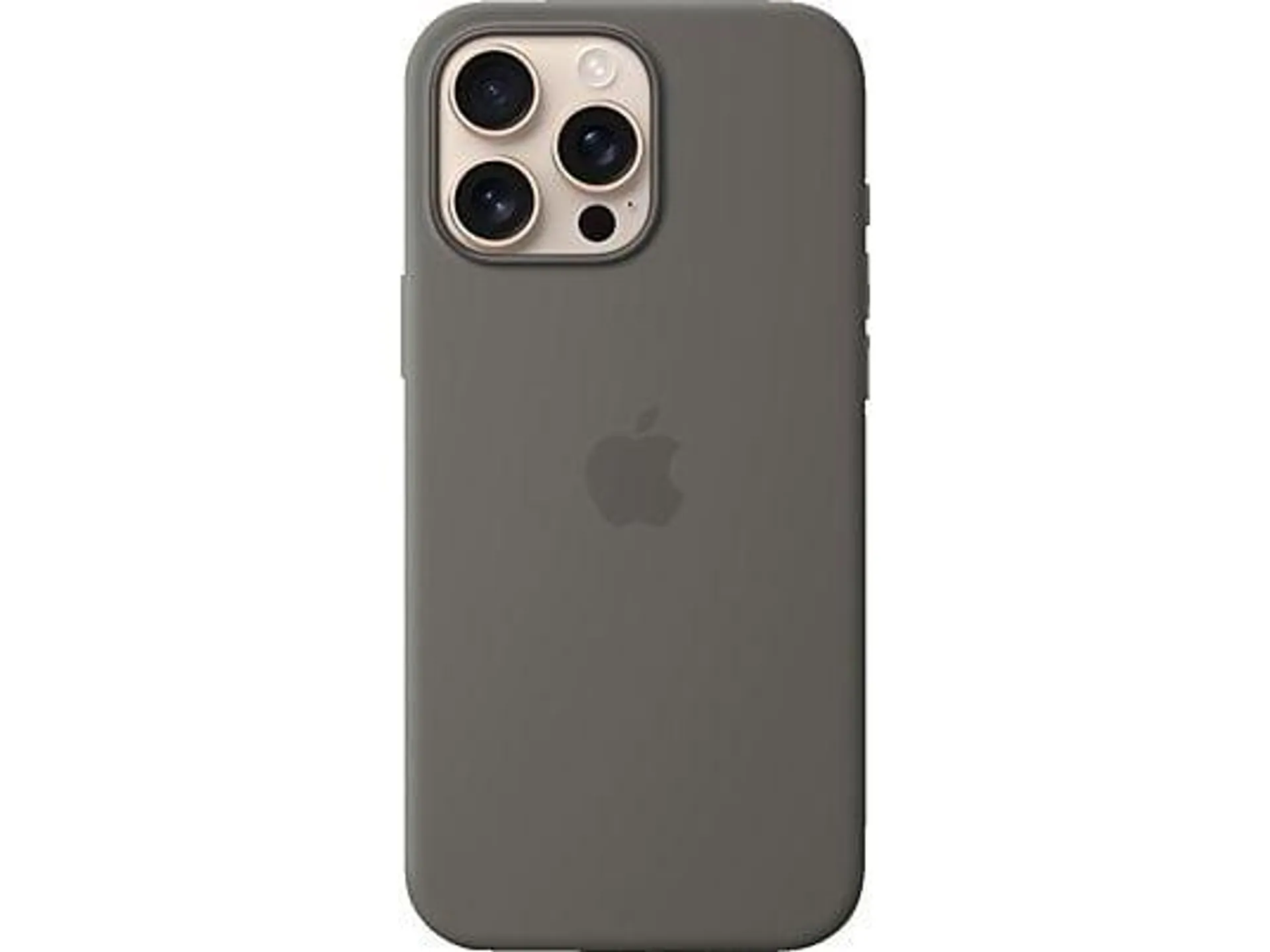 APPLE Silikon Case mit MagSafe, Backcover, Apple, iPhone 16 Pro Max, Steingrau