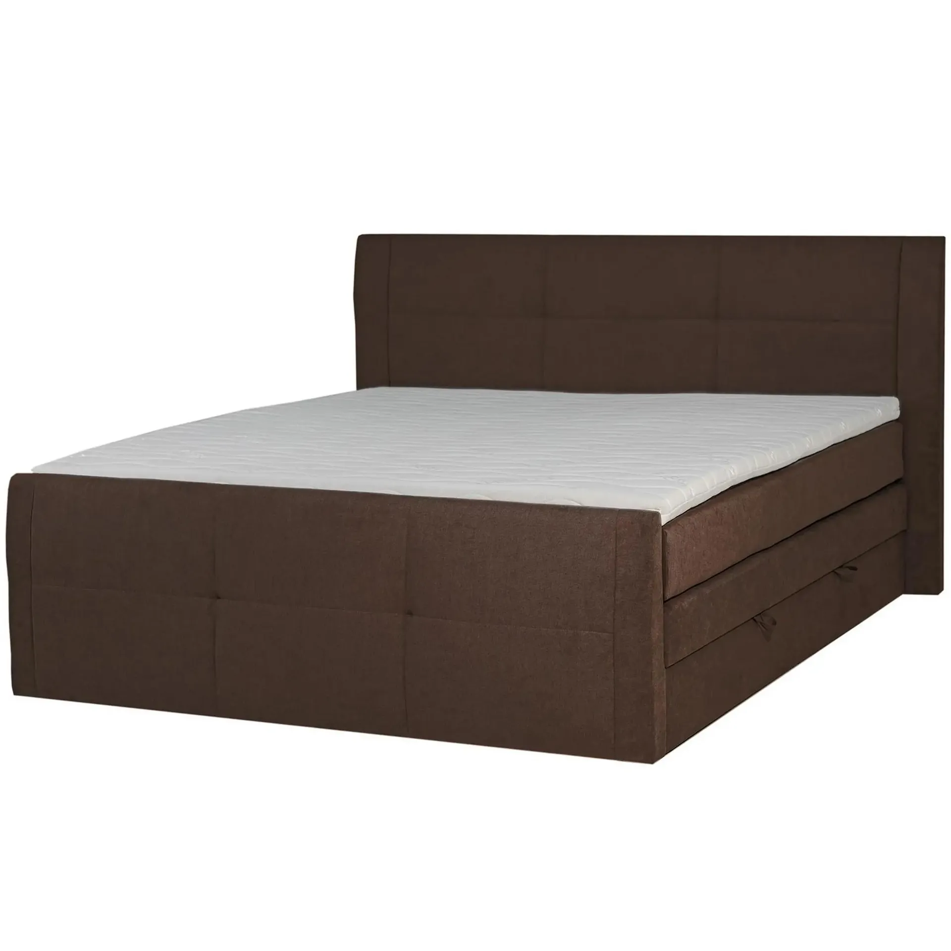 Boxspringbett - braun - mit Bettkasten - H3 - 180x200 cm