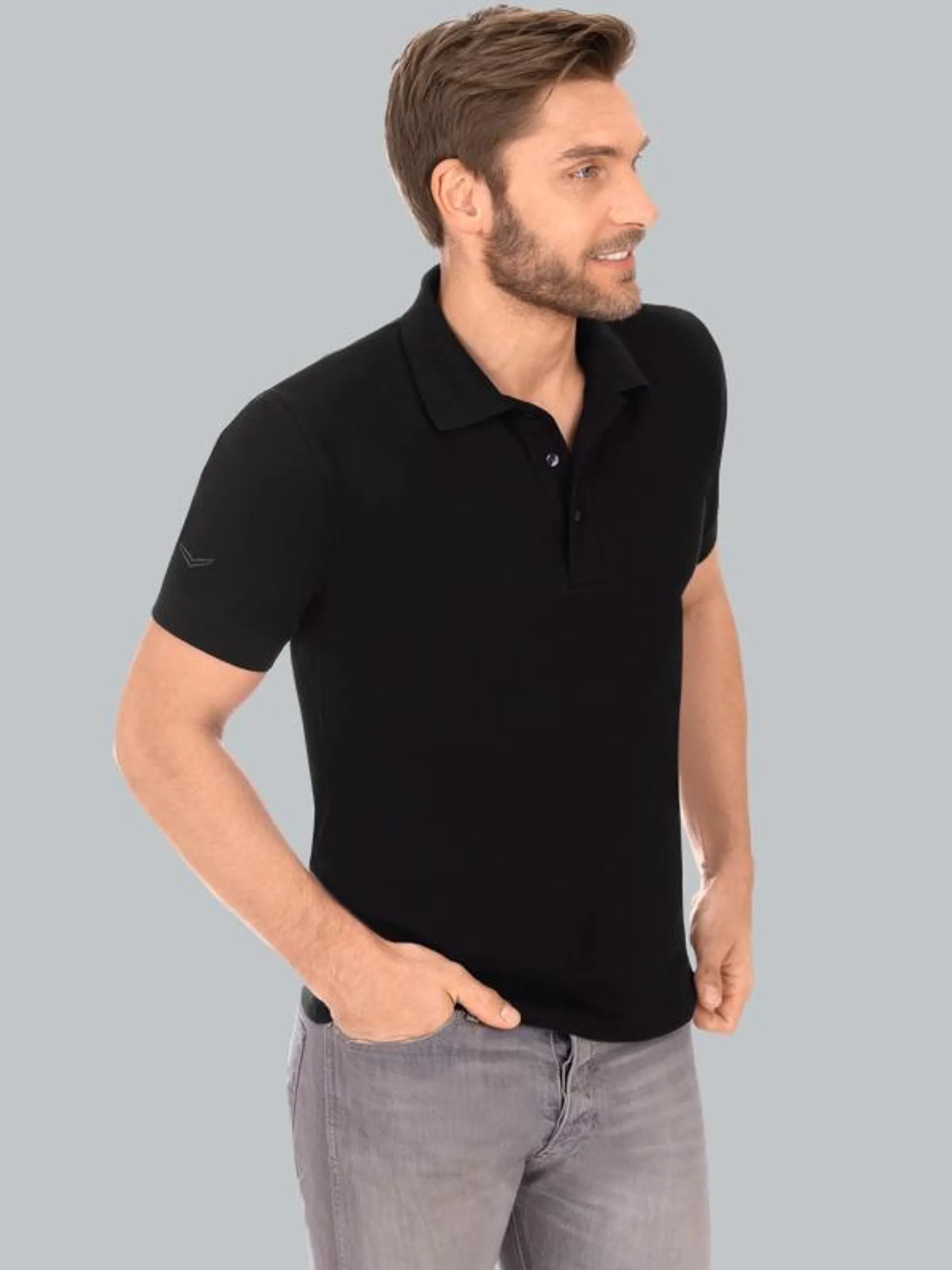 Poloshirt für Industriewäsche Schwarz