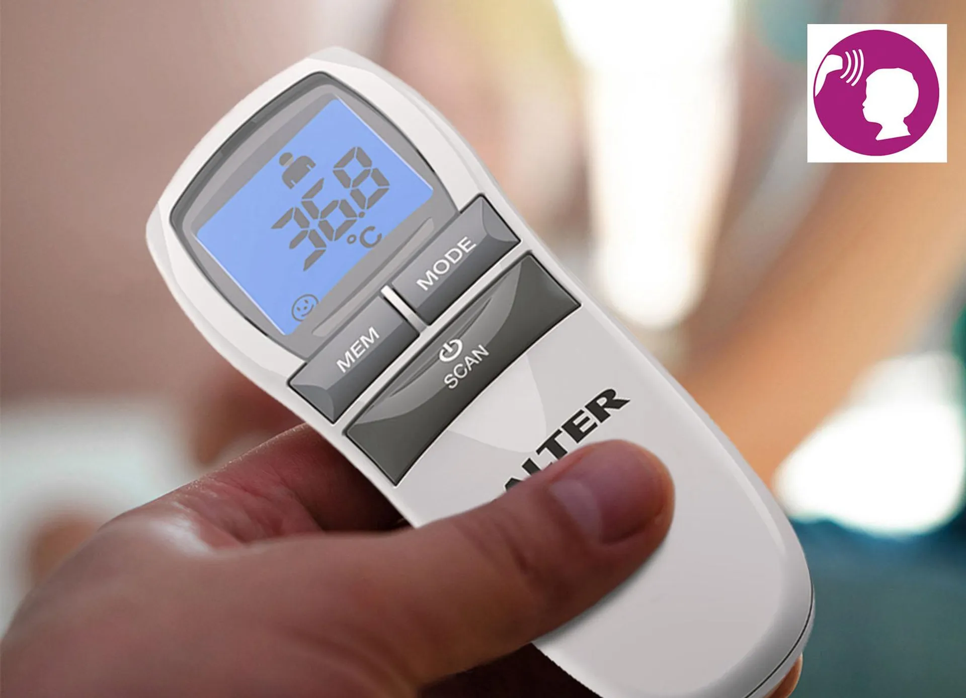 Salter Infrarot-Fieberthermometer mit LCD-Display