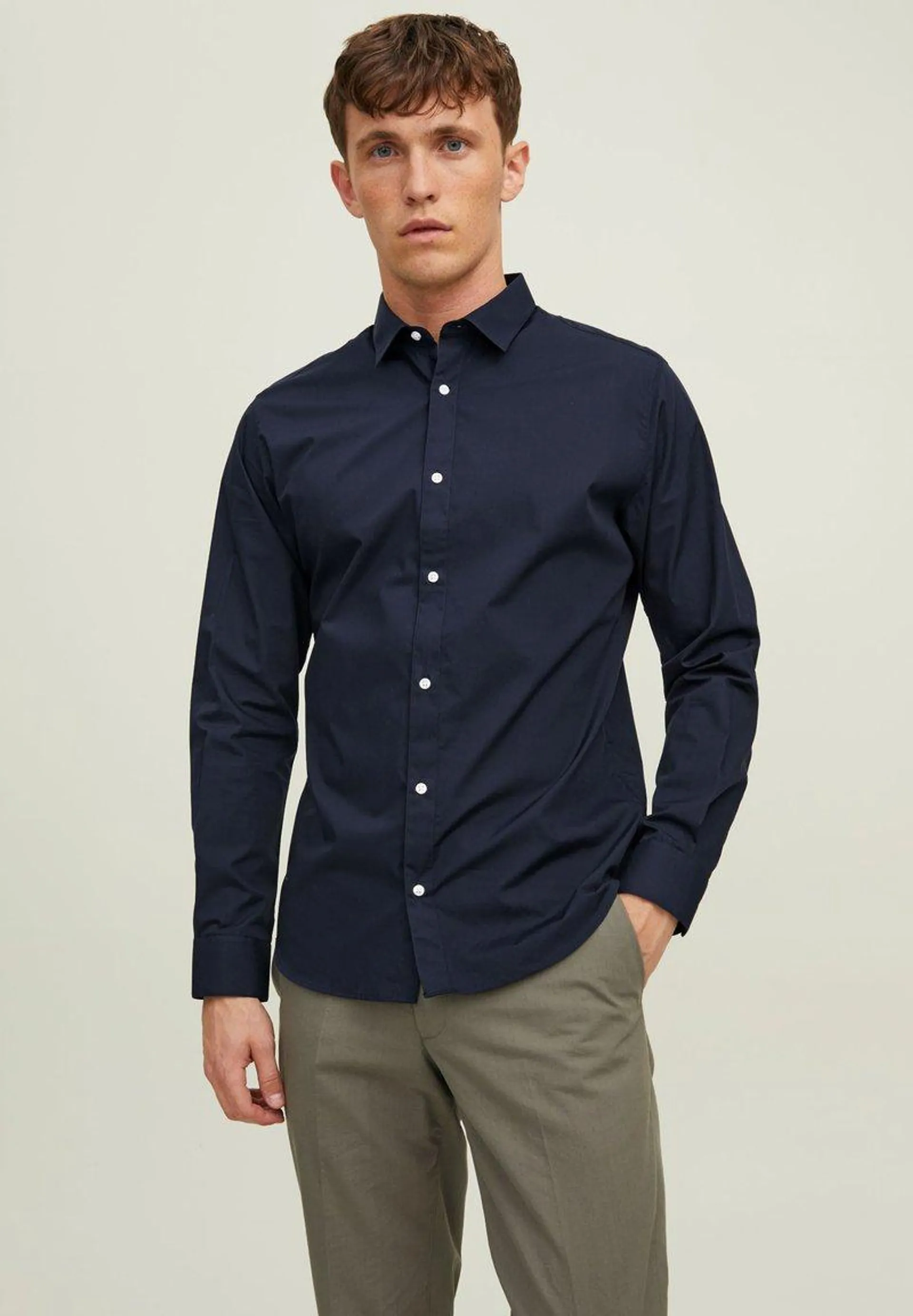 JJJOE PLAIN - Chemise - navy blazer