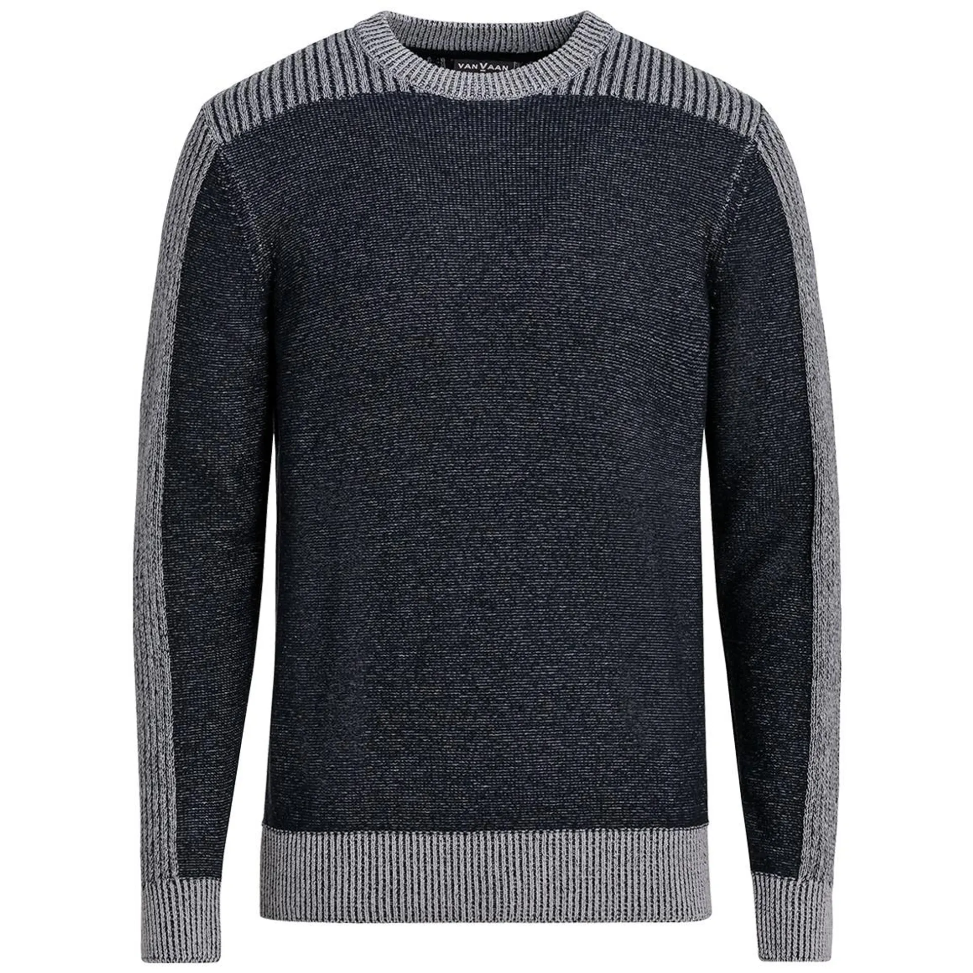 Herren Strickpullover in zweifarbigem Dessin