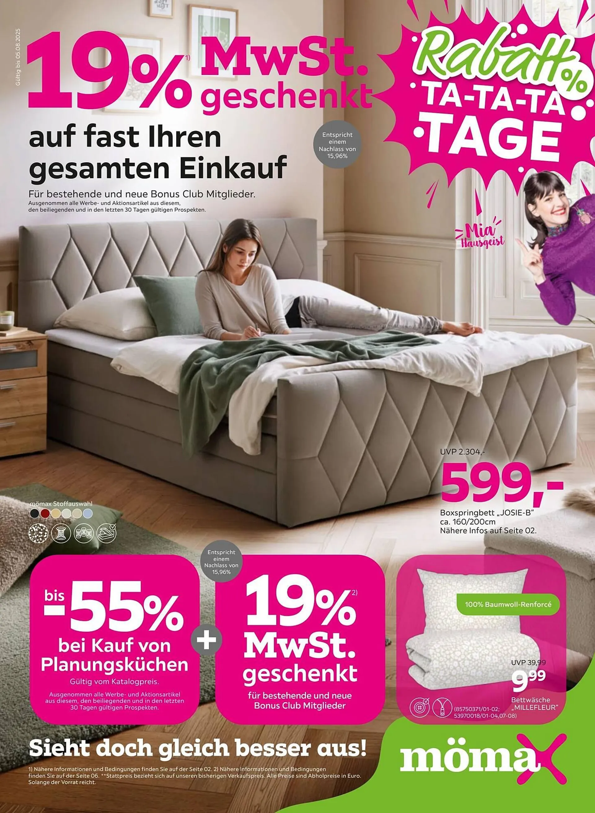Mömax Prospekt von 28. Juli bis 6. August 2025 - Prospekt seite 1