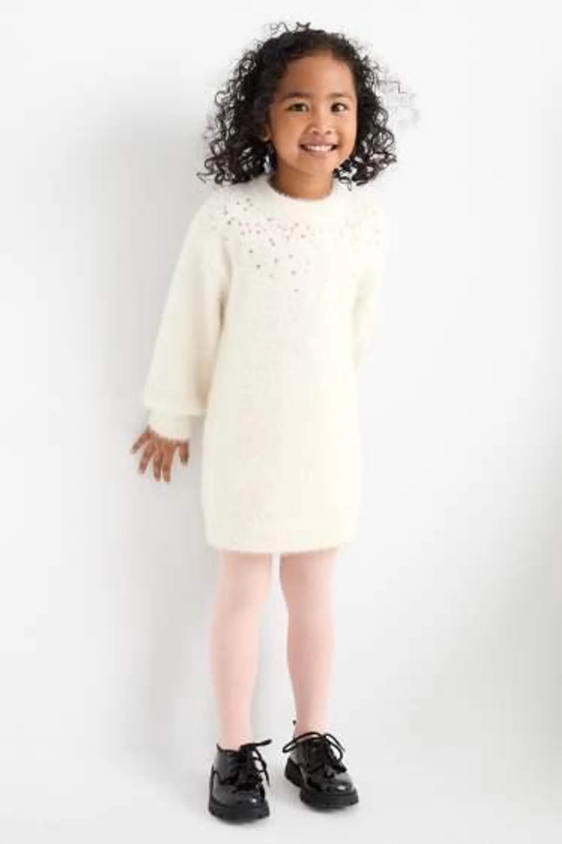 Set - knitted dress and tights - 2 piece