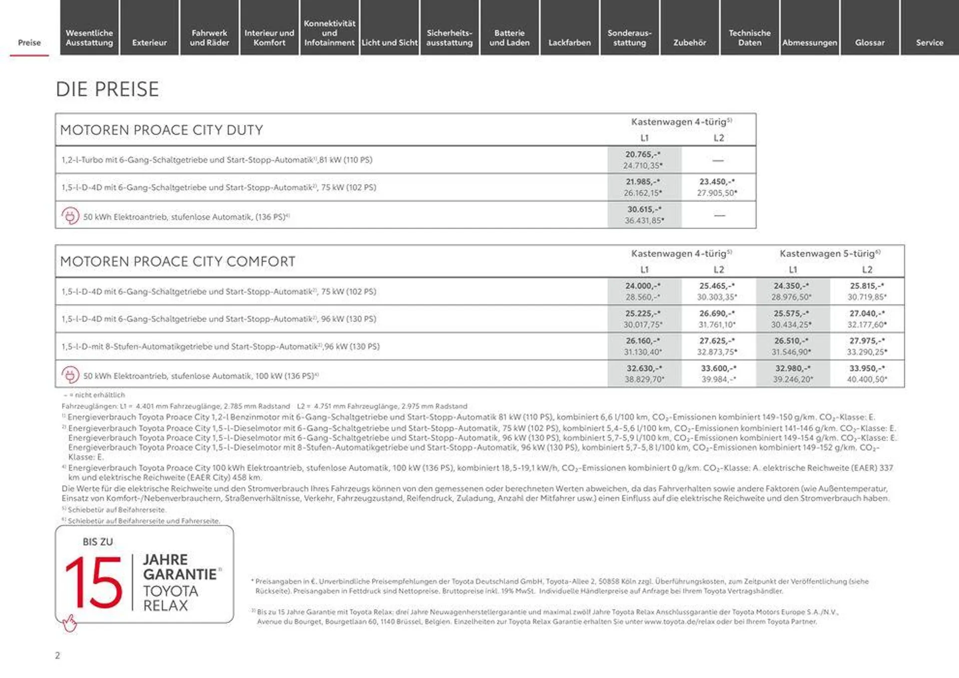 Toyota Proace City / Proace City Electric von 7. Mai bis 7. Mai 2025 - Prospekt seite 2