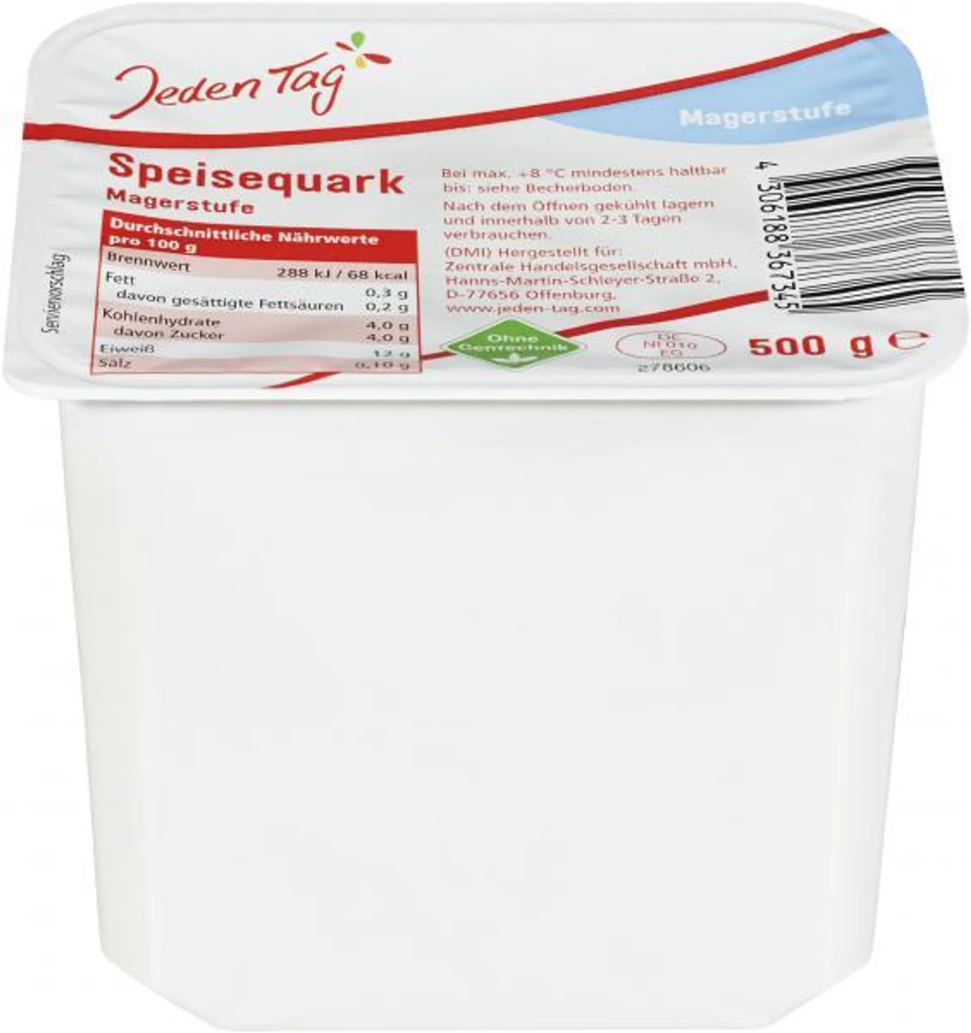 Jeden Tag Speisequark Magerstufe 500 g