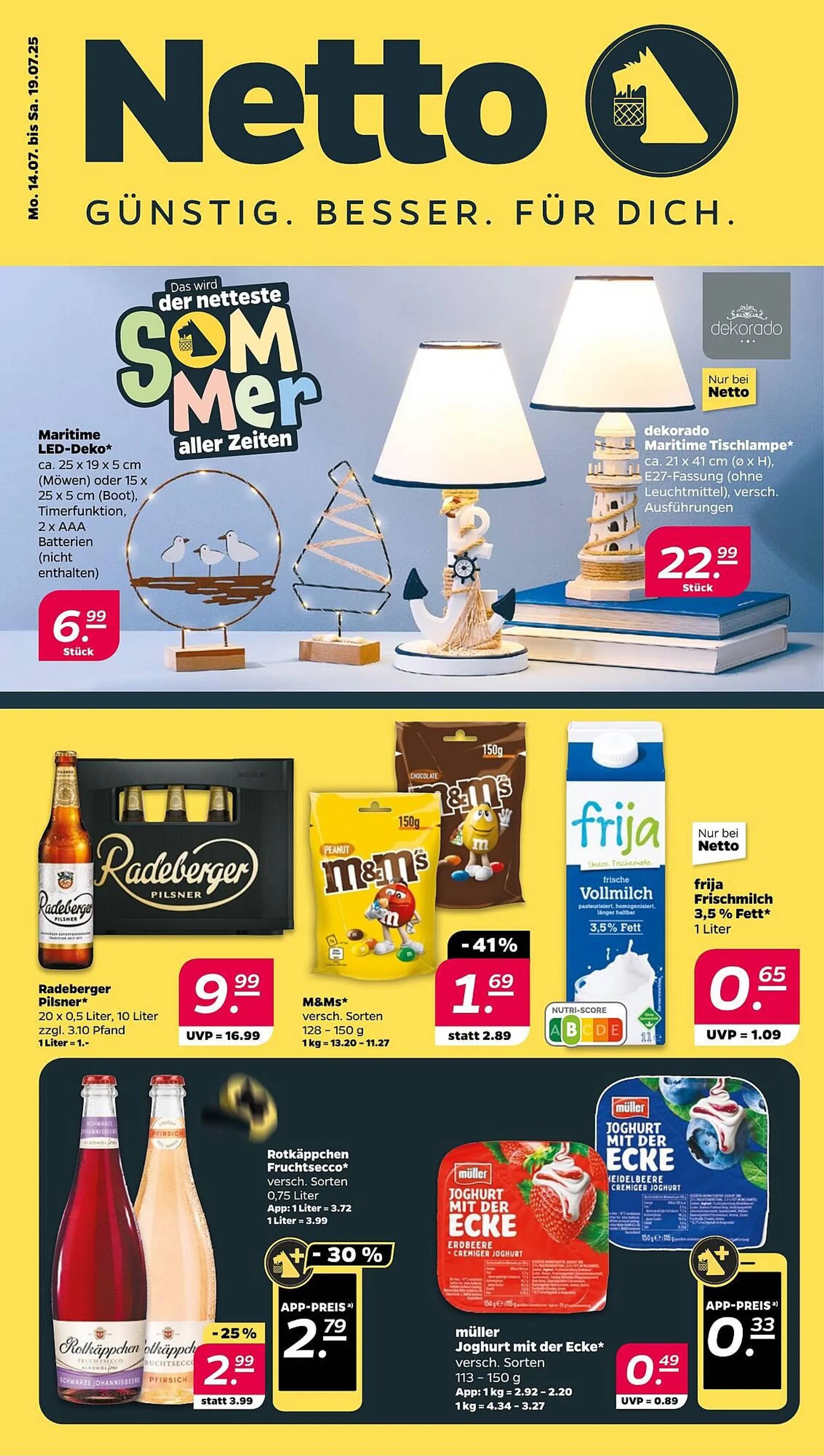 NETTO Prospekt von 14. Juli bis 19. Juli 2025 - Prospekt seite 1