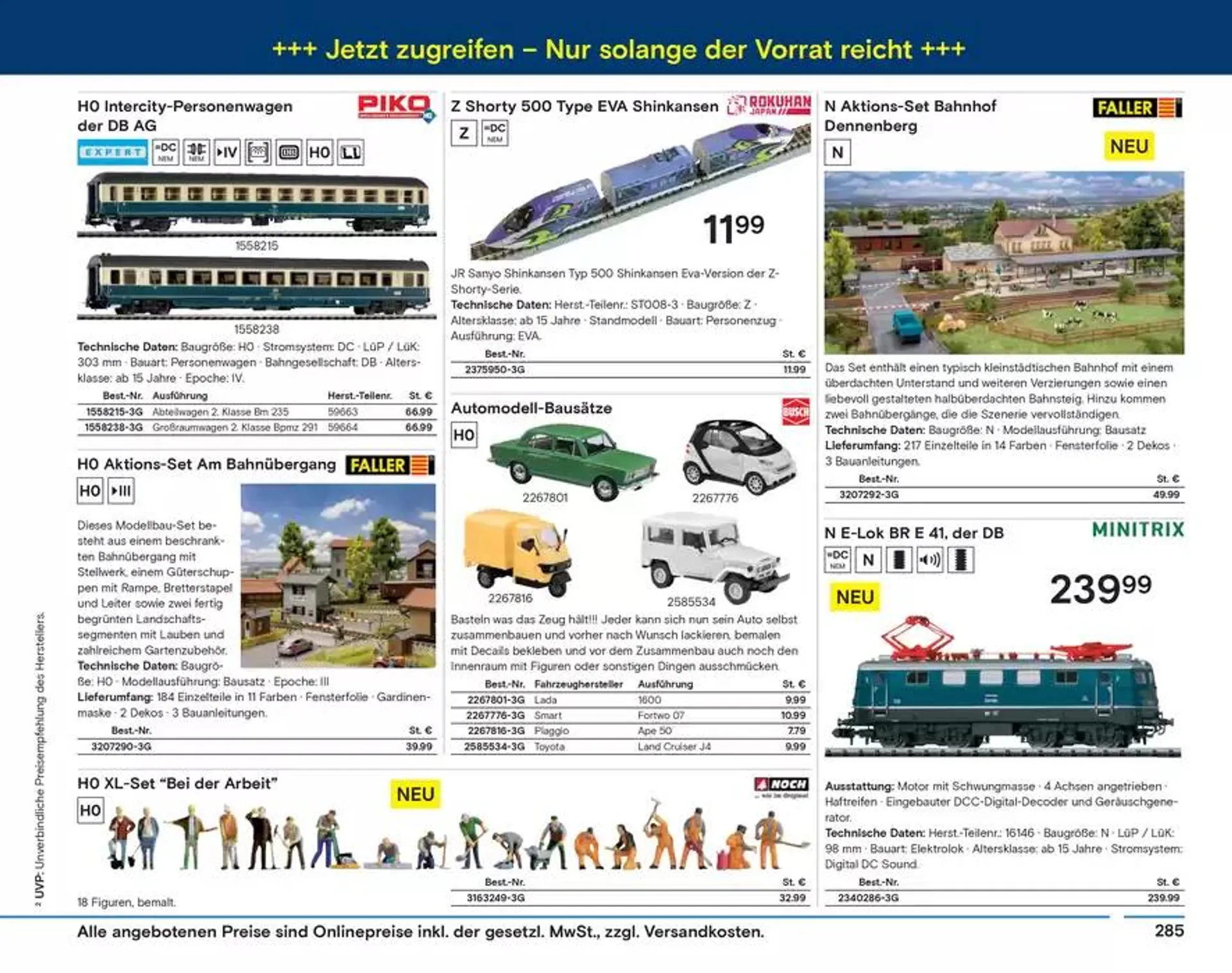 Modellbahn Katalog von 29. Oktober bis 31. Dezember 2025 - Prospekt seite 287