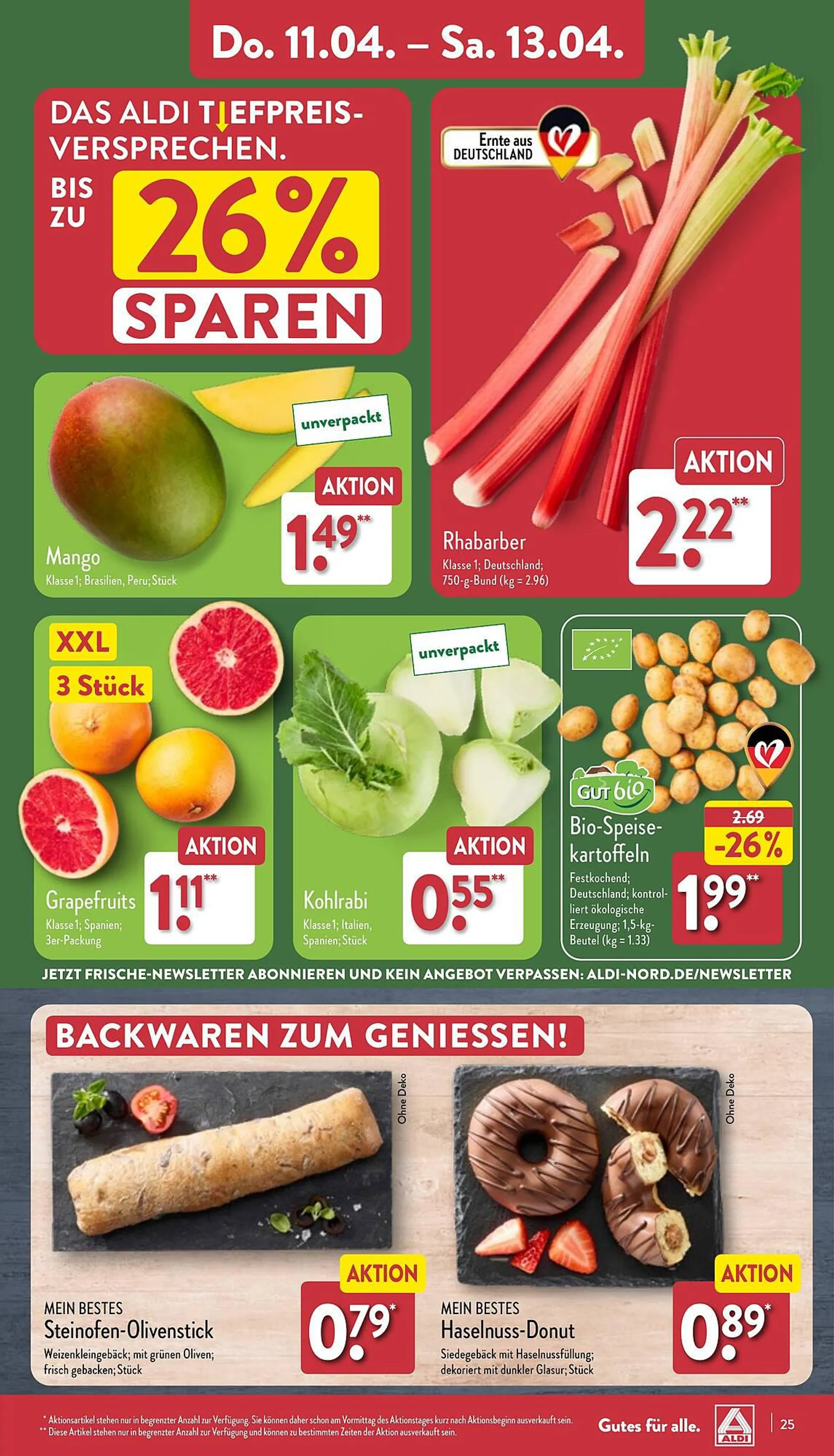 Aldi Nord Prospekt von 8. April bis 13. April 2024 - Prospekt seite 25