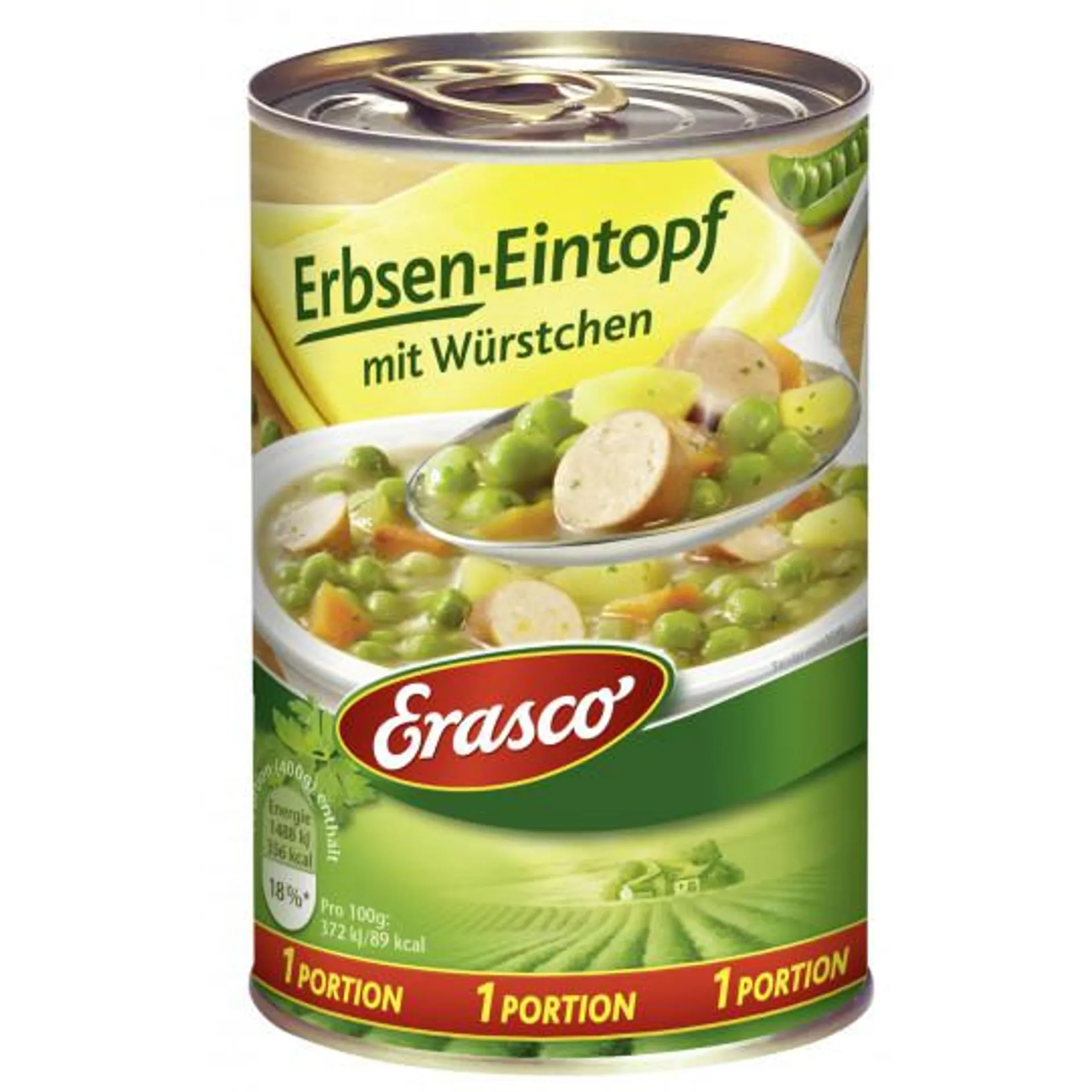 Erasco Erbsen-Eintopf mit Würstchen 1 Portion 400G