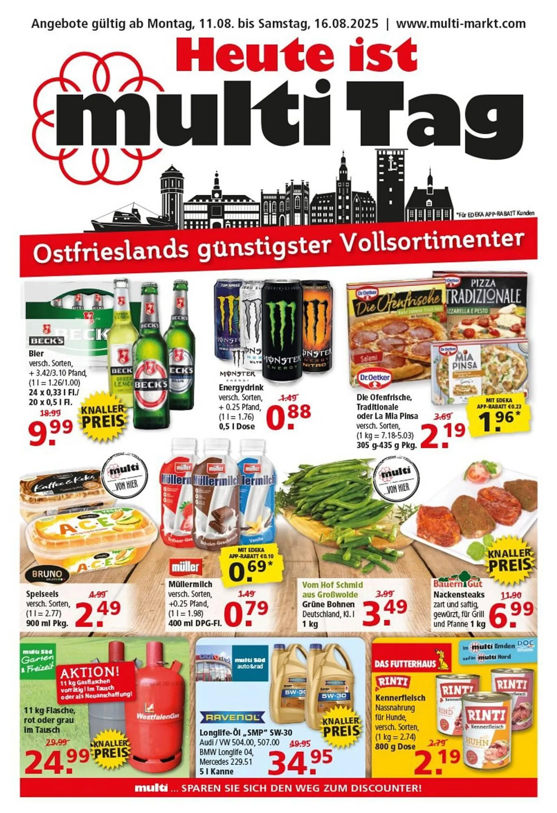 Multi Markt Prospekt von 11. August bis 16. August 2025 - Prospekt seite 1