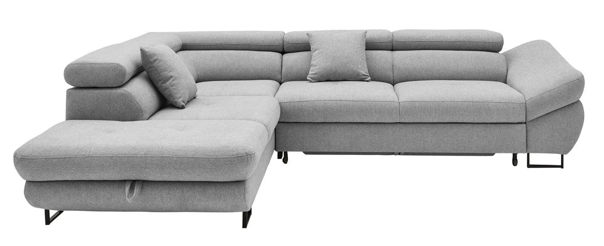 CASAVANTI Ecksofa FABIO 235 x 280 cm Primo hellgrau