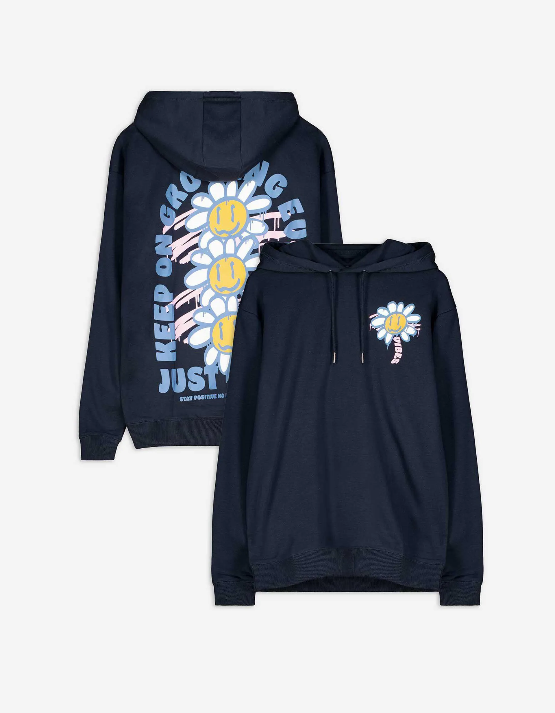 Hoodie - Rückenprint - dunkelblau