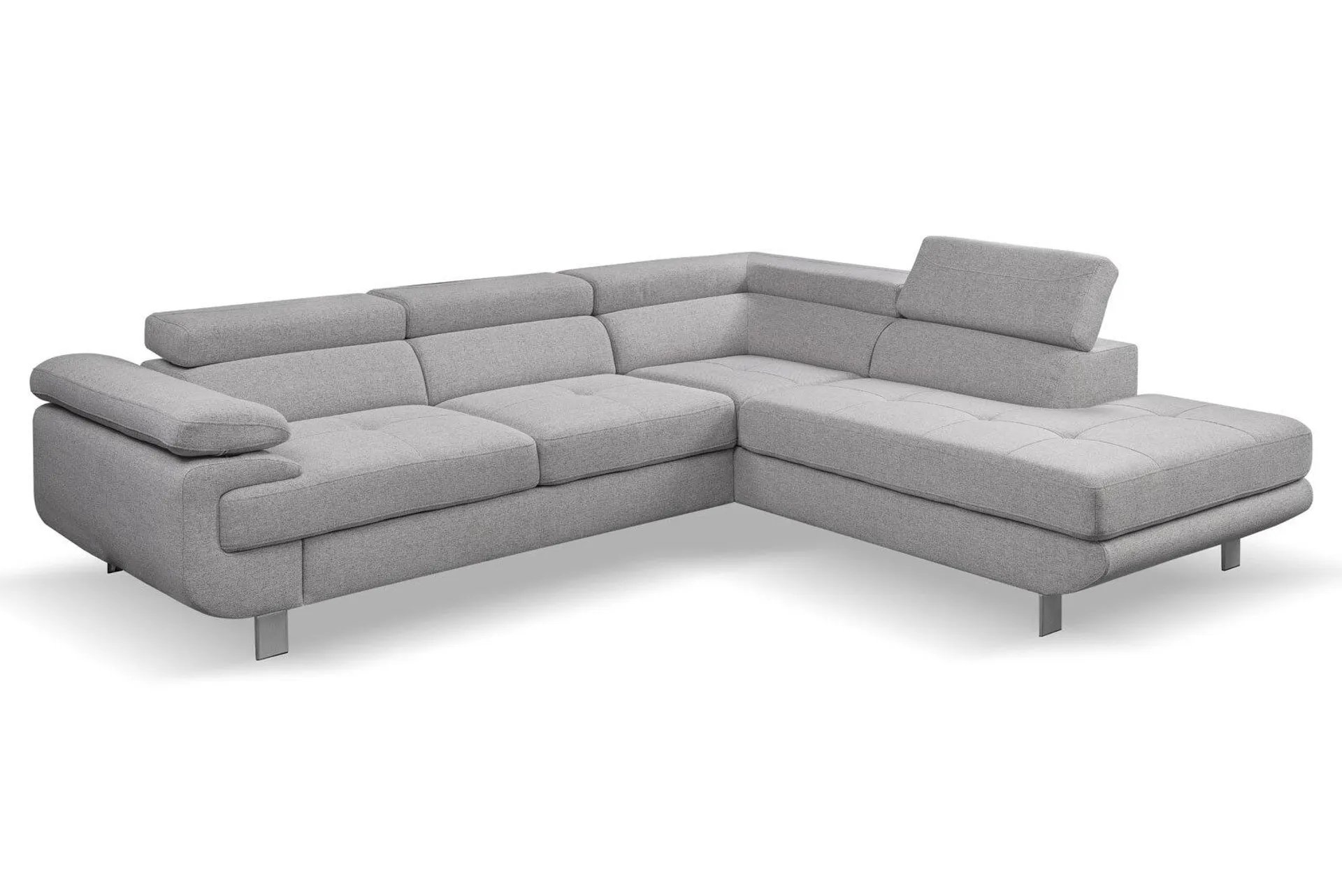 Ecksofa Lotos 275x73x230 cm Grau Webstoff