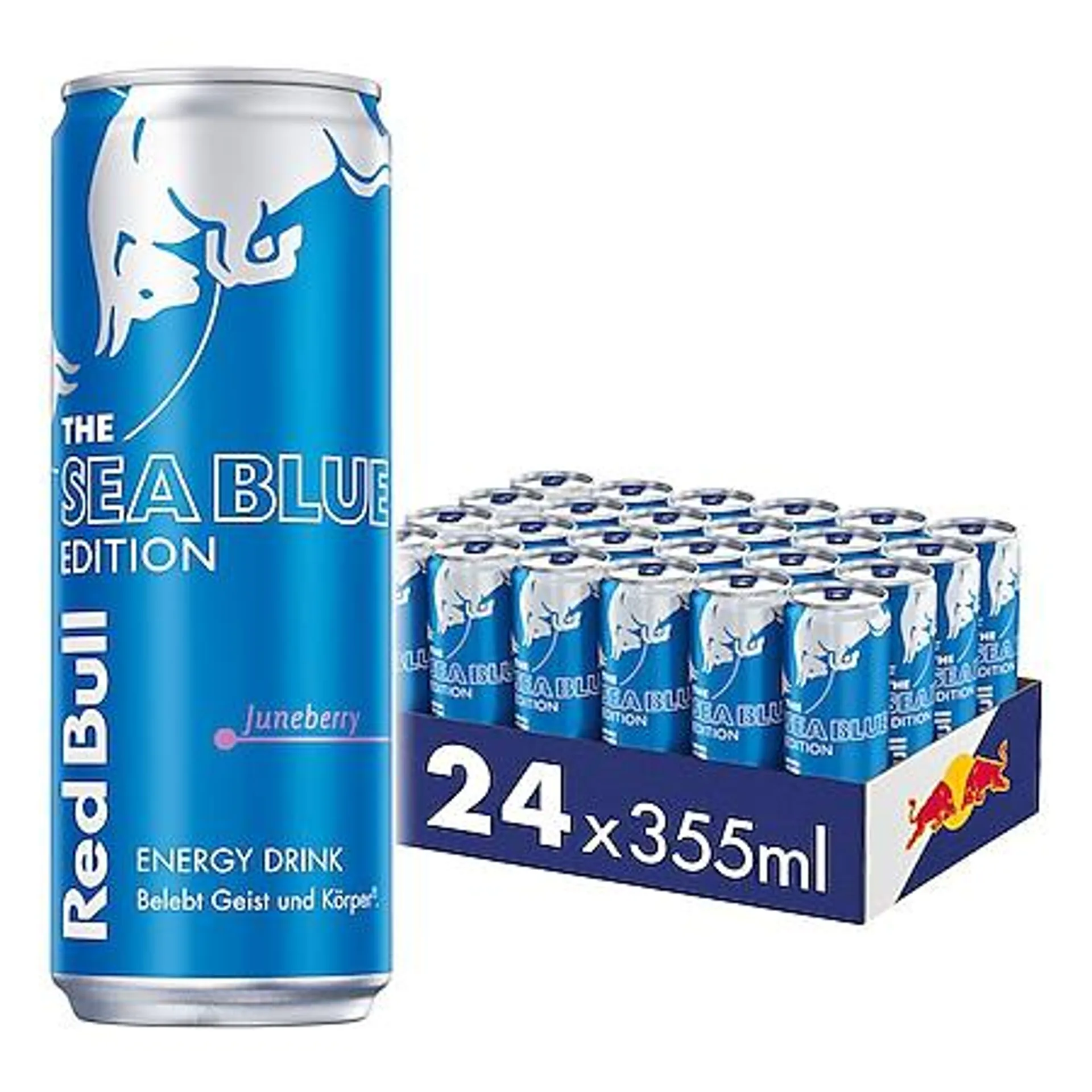 Red Bull Energy Drink Sea Blue Edition Juneberry 0,355 Liter Dose, 24er Pack