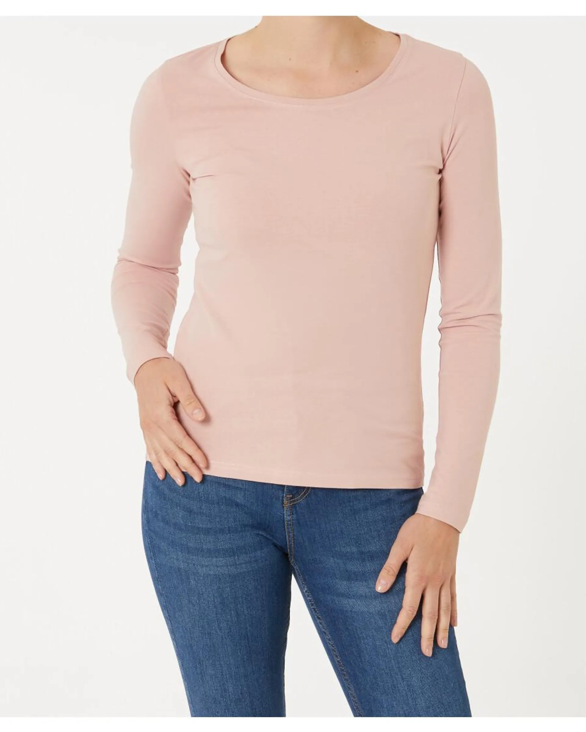 Langarmshirt Basic Janina, Rundhalsausschnitt