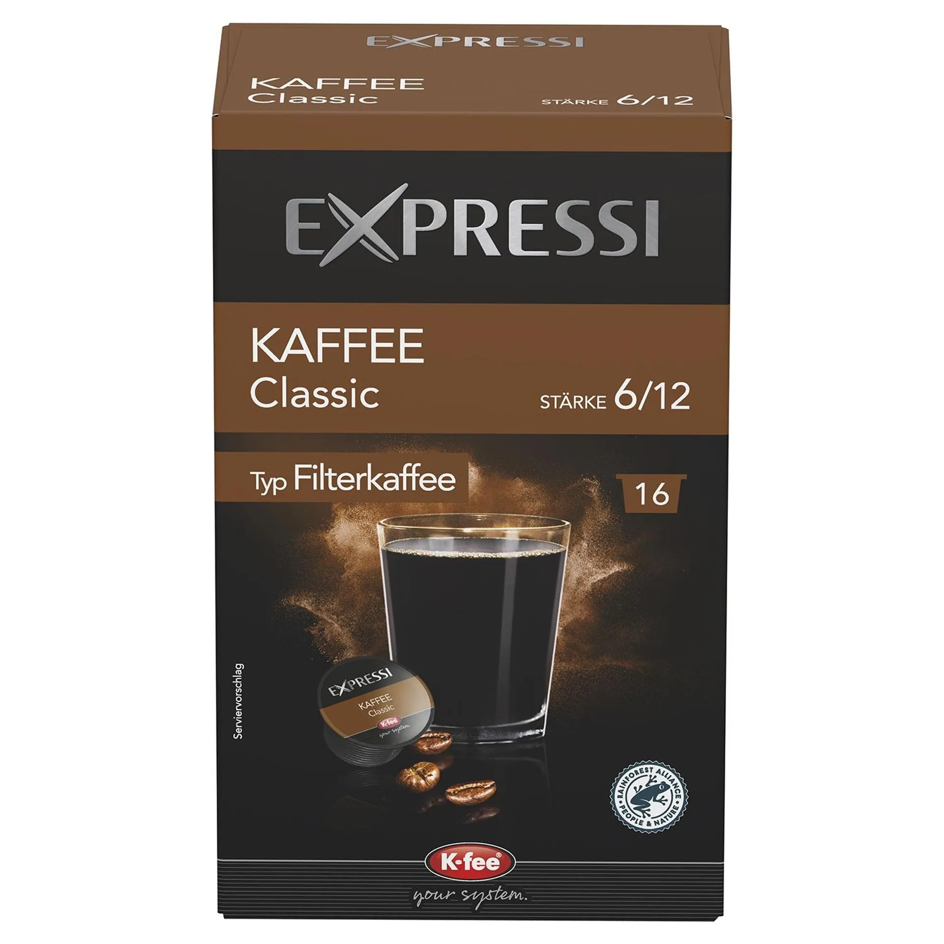 EXPRESSI Kaffeekapseln Typ Filterkaffee 120 g