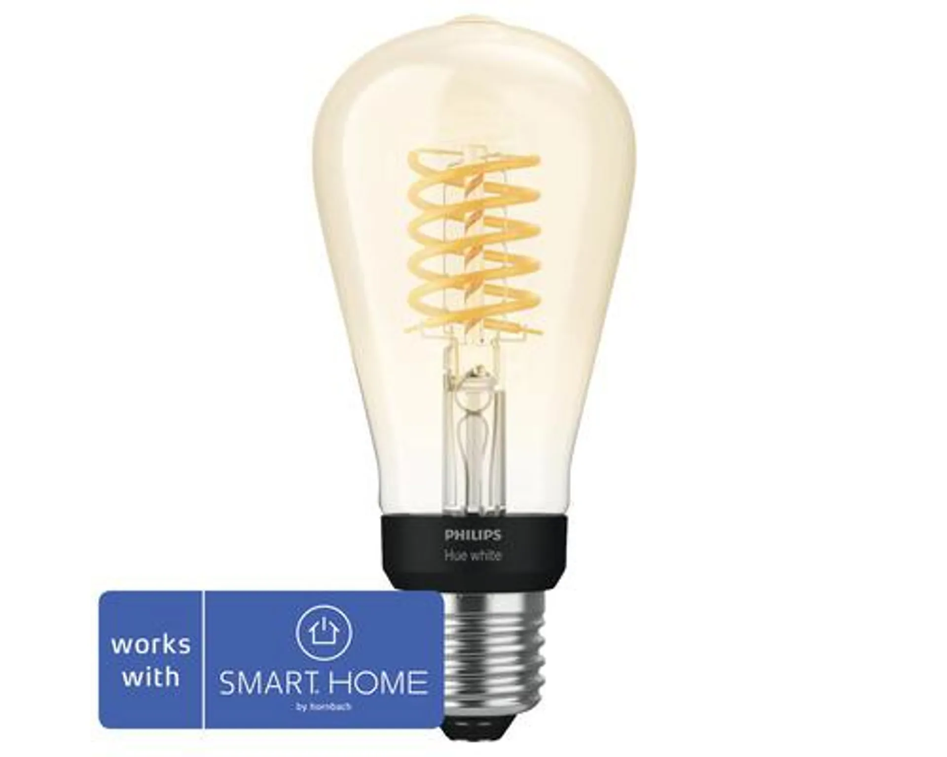 Philips hue LED Lampe Filament White dimmbar klar E27/7W(50W) 550 lm 2100 Licht warmweiß ST64 - Kompatibel mit SMART HOME by hornbach