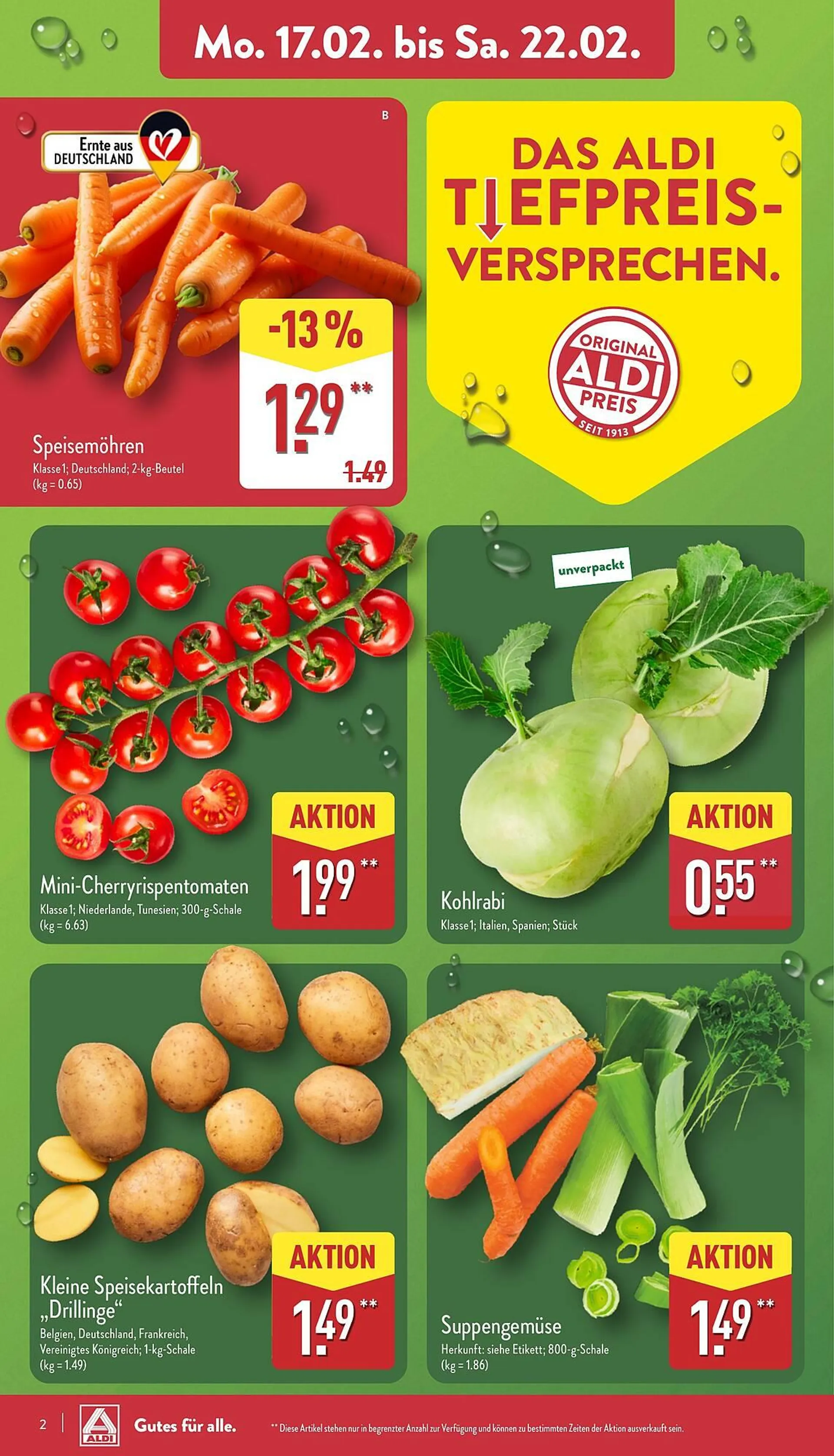 Aldi Nord Prospekt von 17. Februar bis 22. Februar 2025 - Prospekt seite 2