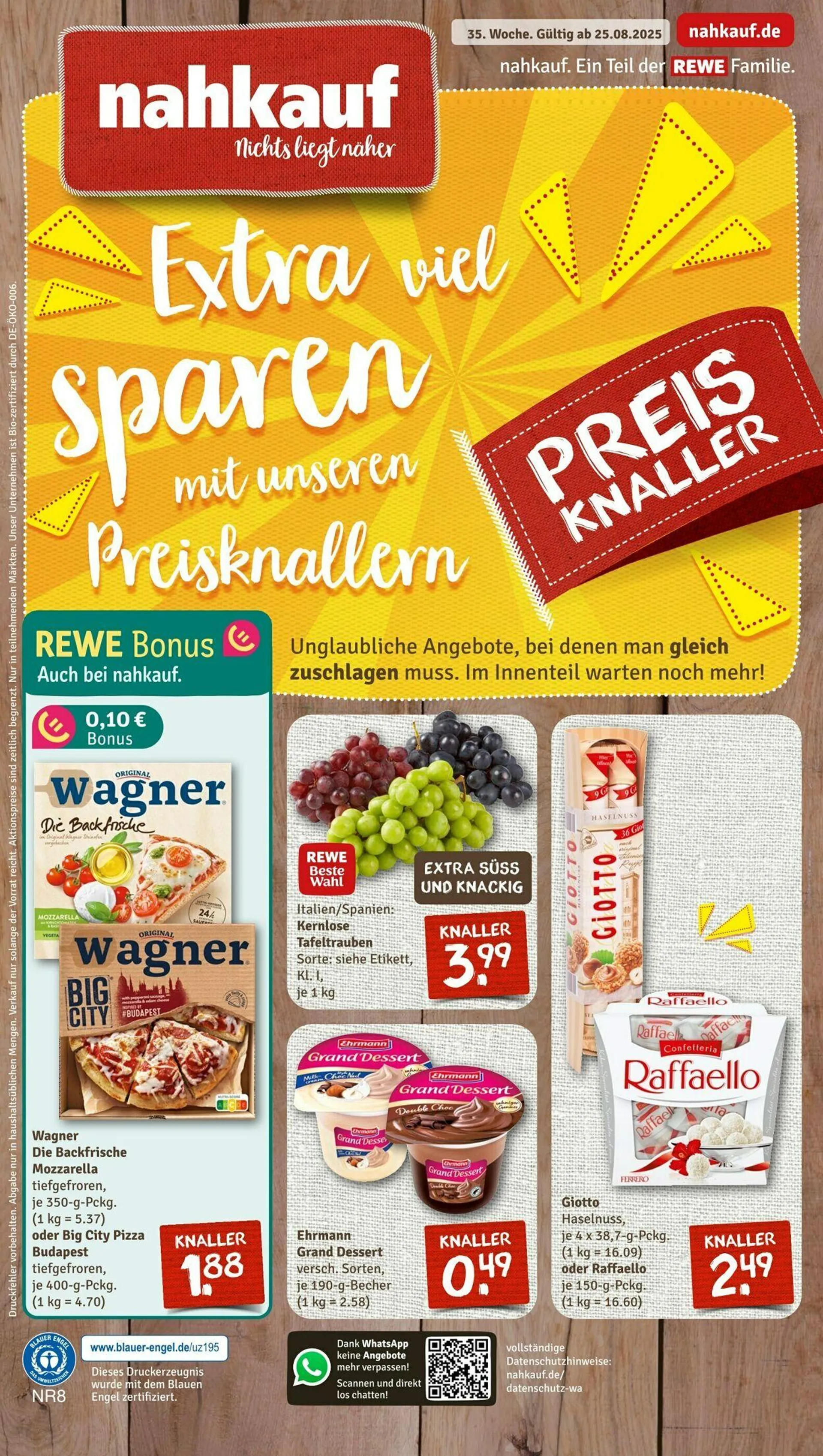 nahkauf Aktueller Prospekt von 25. August bis 30. August 2025 - Prospekt seite 1