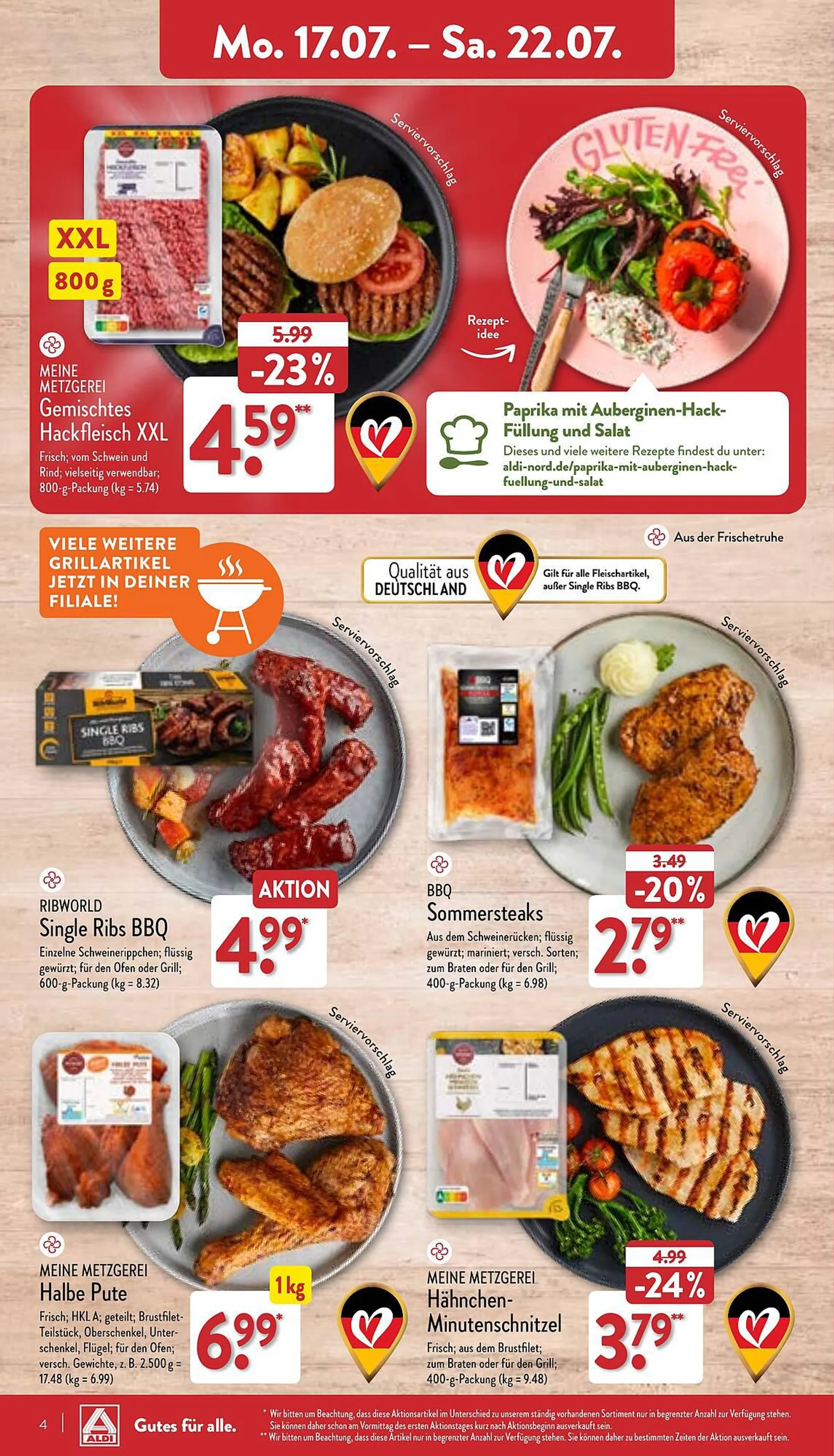 Aldi Nord Prospekt von 17. Juli bis 22. Juli 2023 - Prospekt seite 4