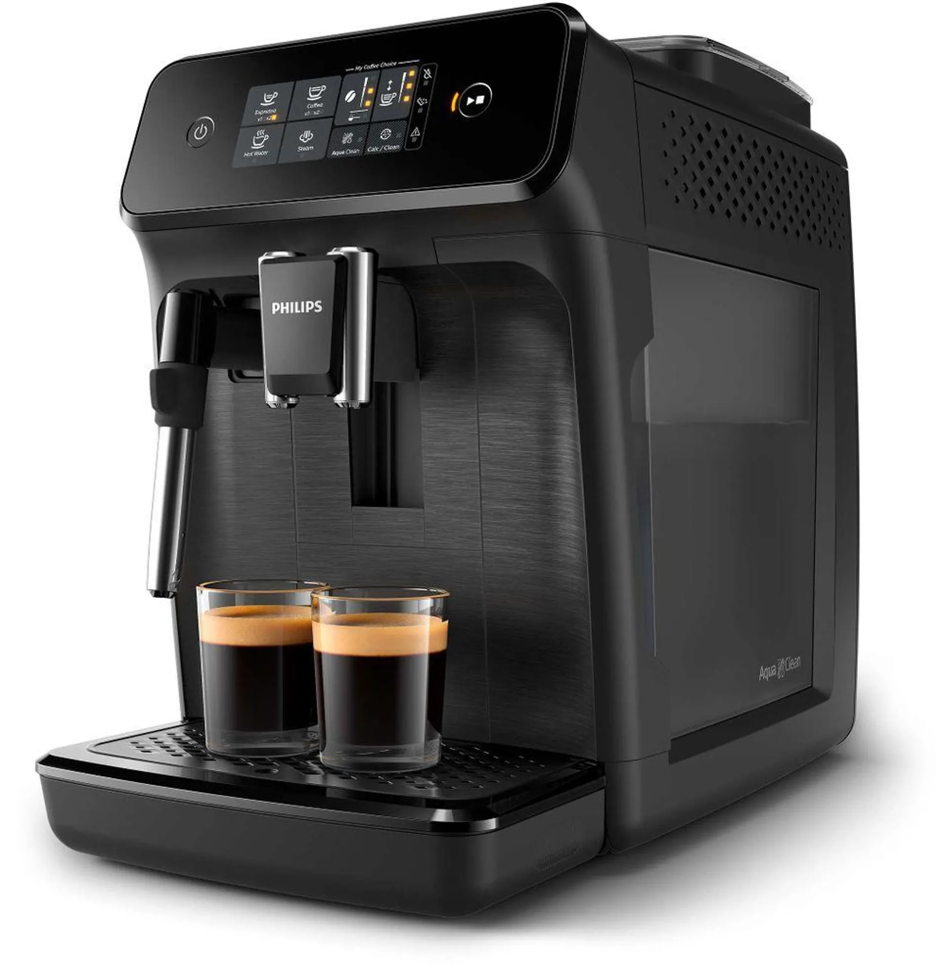 Philips Kaffeevollautomat 1200 Series, 2 Kaffeespezialitäten, Schwarz (EP1220/00)