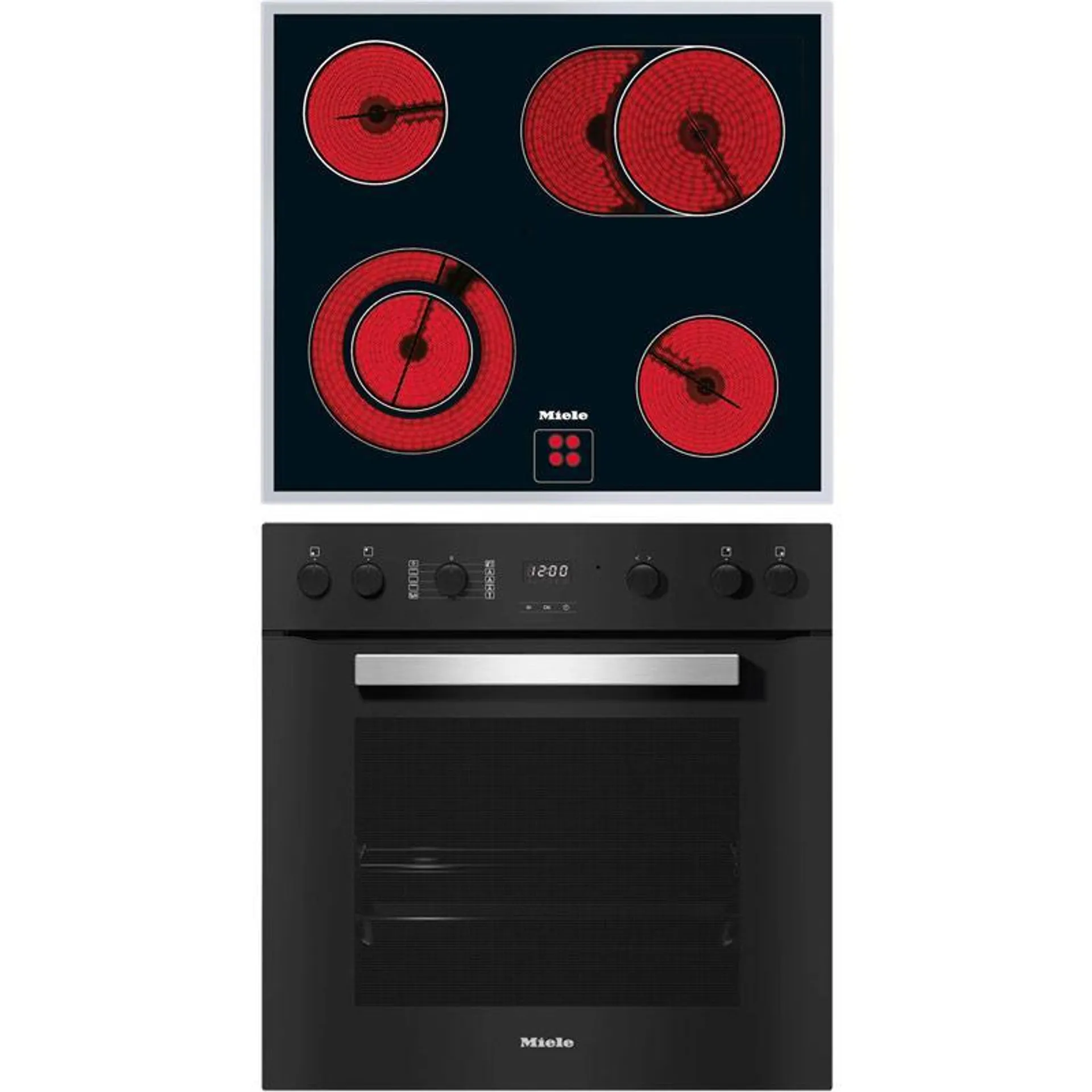 Herdset Miele H 2459 E Active Obsidianschwarz + KM 6013