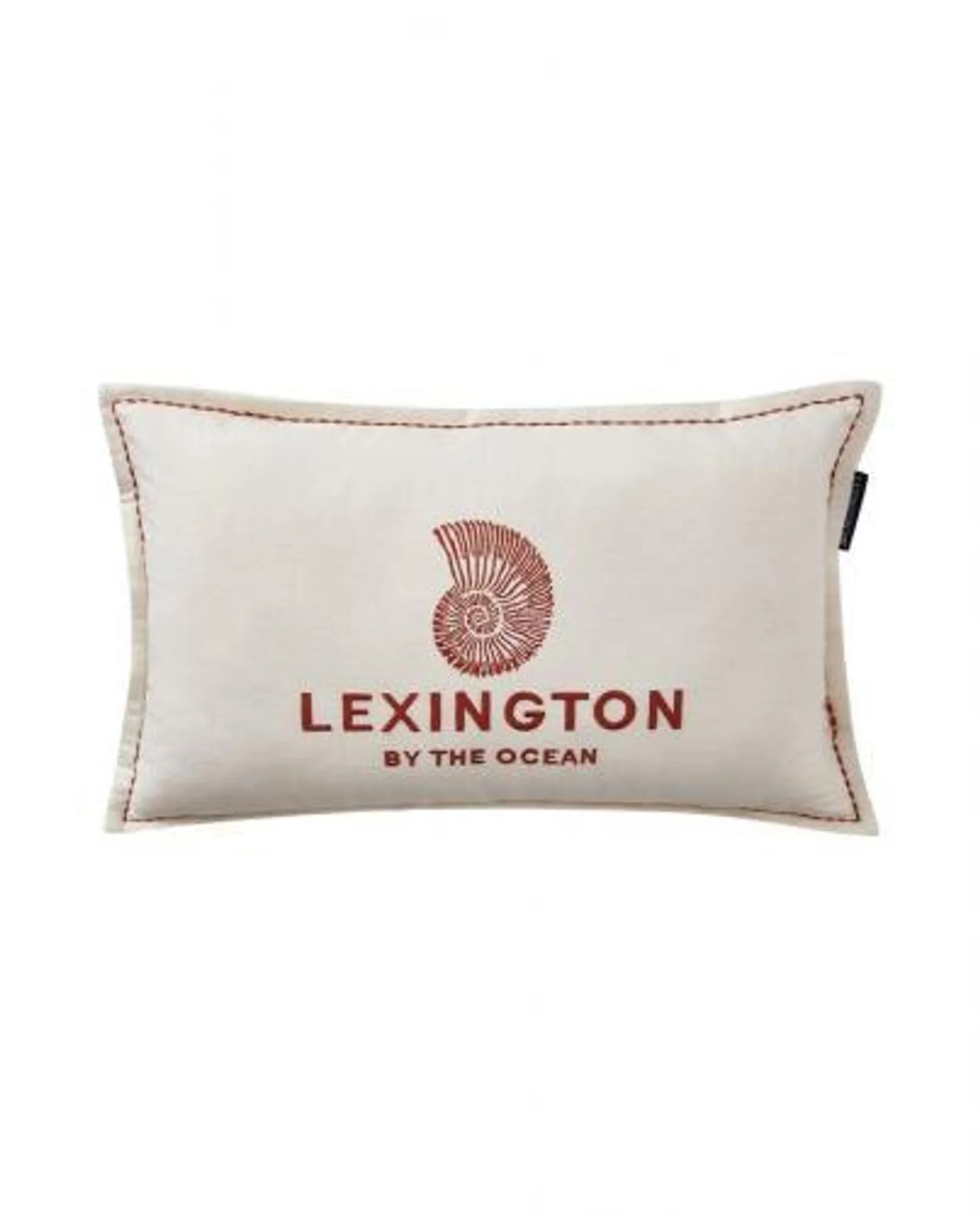 Lexington Kissenbezug Logo Embroidered White Coconut